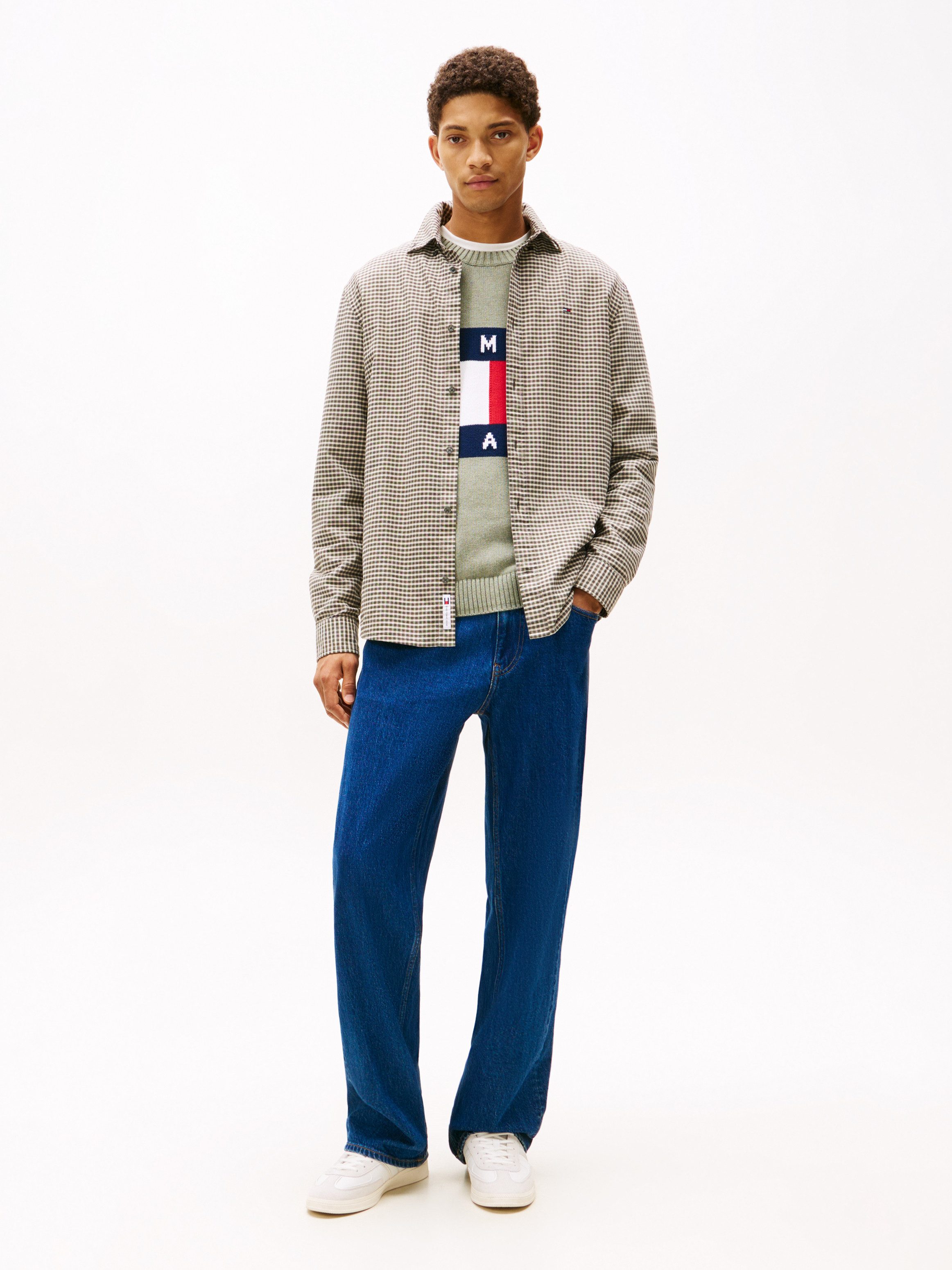 TOMMY JEANS Overhemd met lange mouwen TJM OXFORD CHECK regular fit, geruit overhemd, button-down kraag
