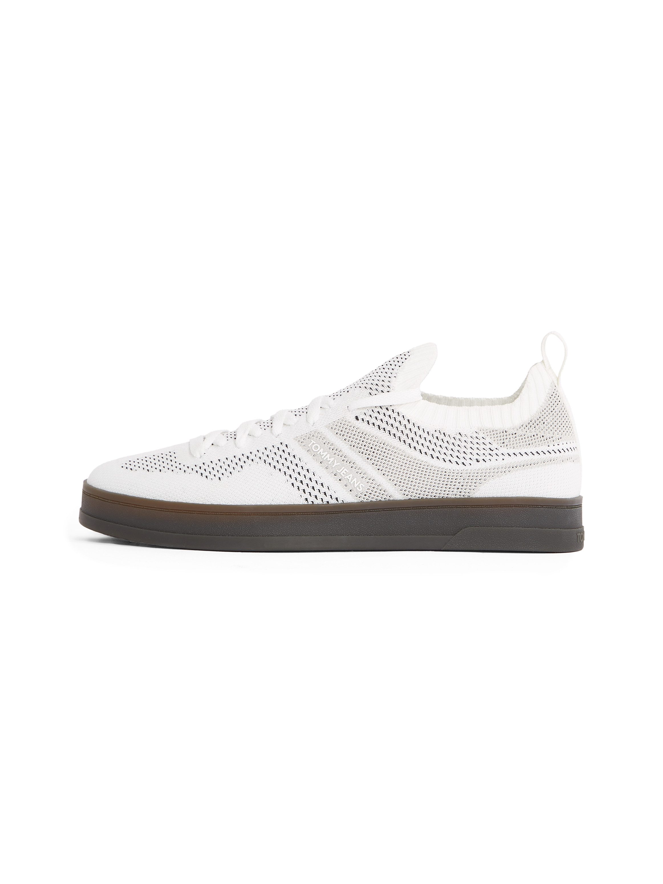 TOMMY JEANS Slip-on sneakers THE GREENWICH KNITTED , vrijetijdsschoen, halfschoen, instapschoen met praktische aantrek lus