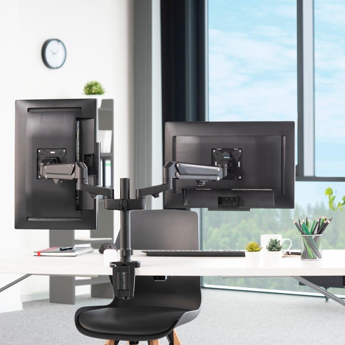 Hama Monitorhouder Beeldscherm houder, 33-81 cm(13"-32"), 2 monitoren, zwart