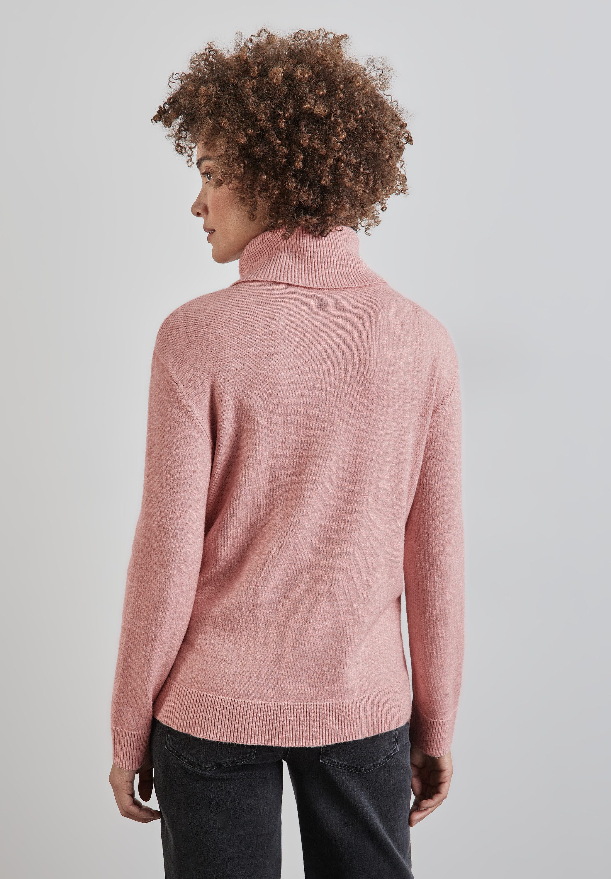 STREET ONE Gebreide trui Kraag met knoopdetail