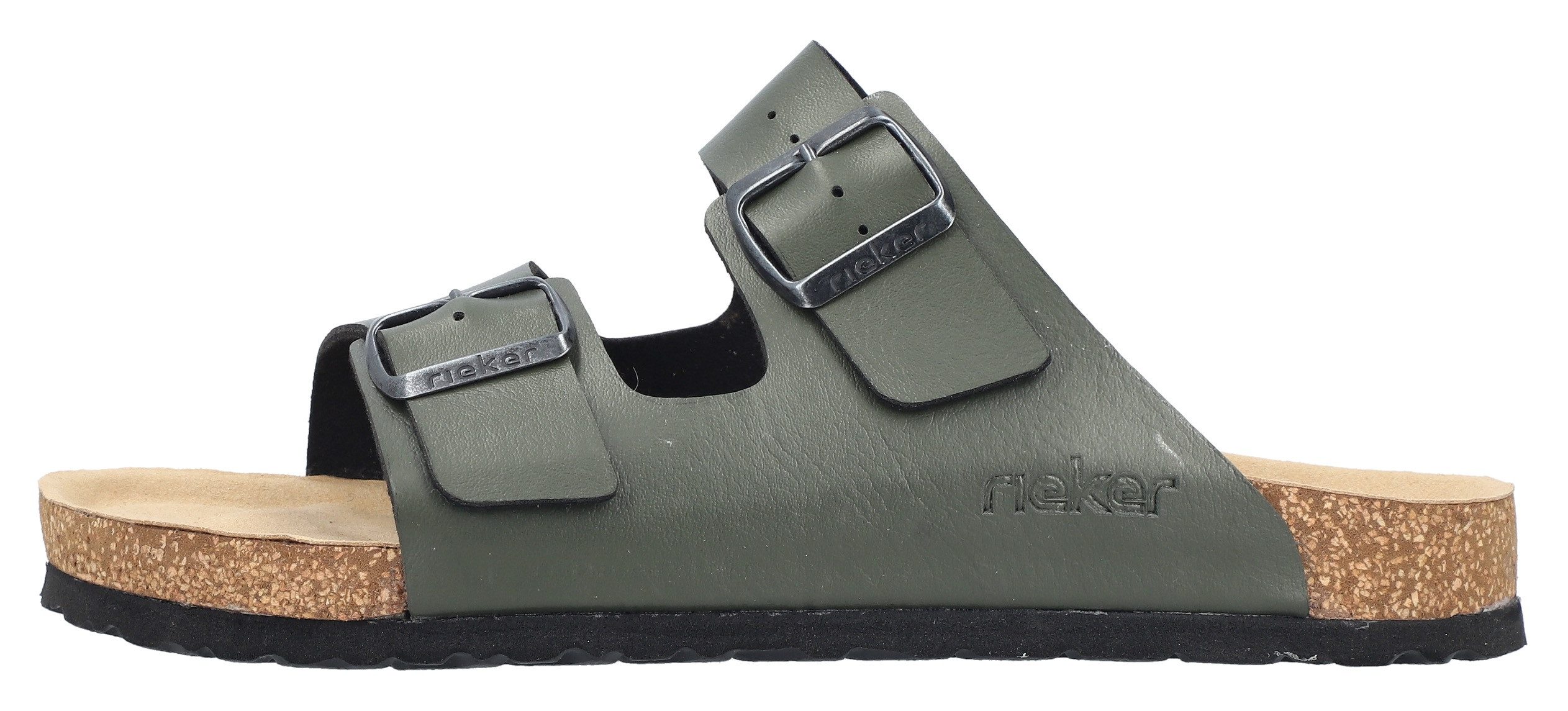 Rieker Slippers , zomerschoen, slippers, pantoffel, met twee klittenbandsluitingen