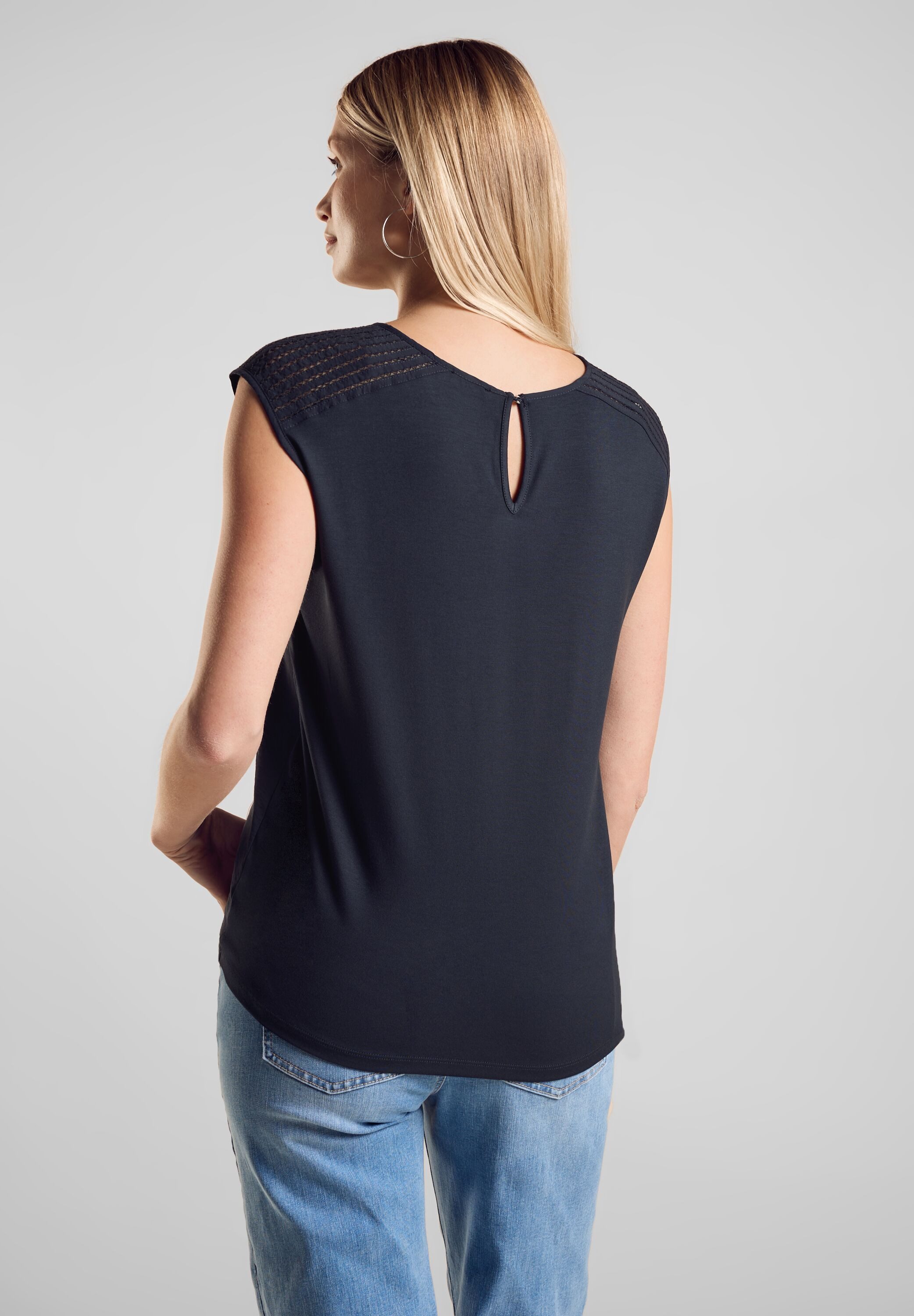 STREET ONE Shirttop met gehaakt randje