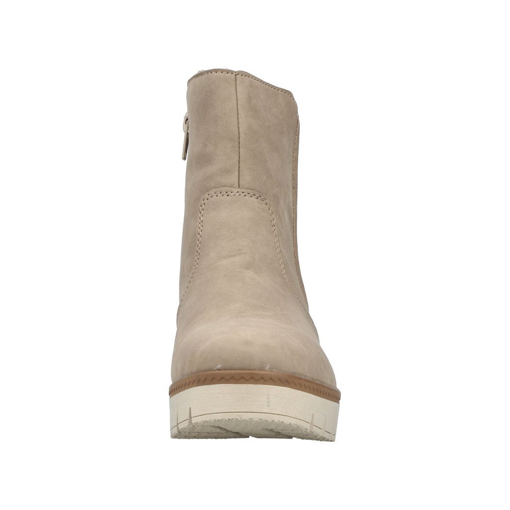 Rieker Laarsjes met sleehak , wedge boots, plateau enkellaars met binnenrits, smalle vorm