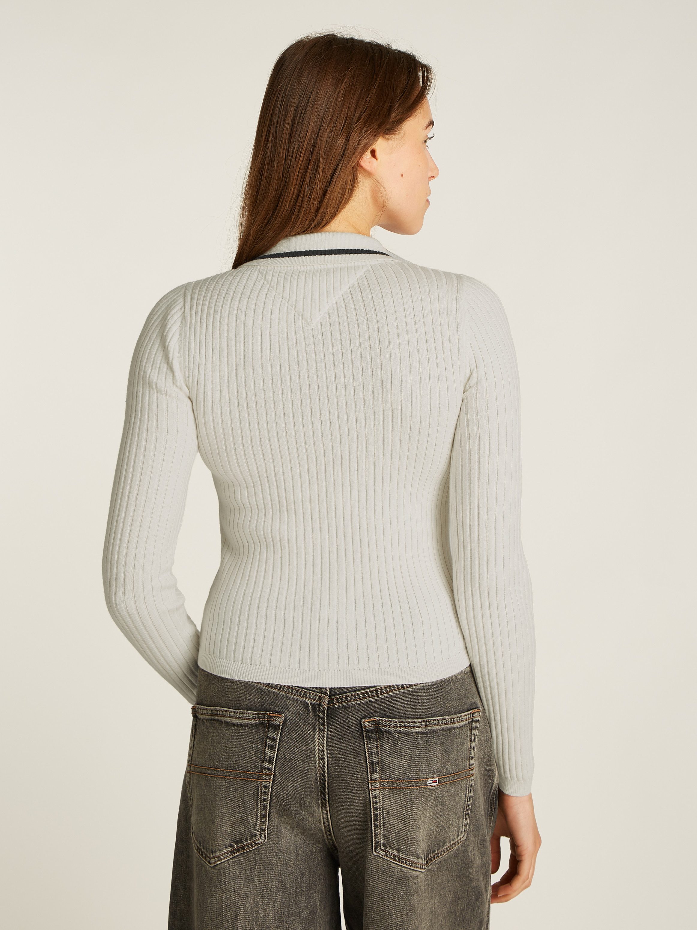 TOMMY JEANS Trui met polokraag TJW ESSENTIAL LS POLO SWEATER