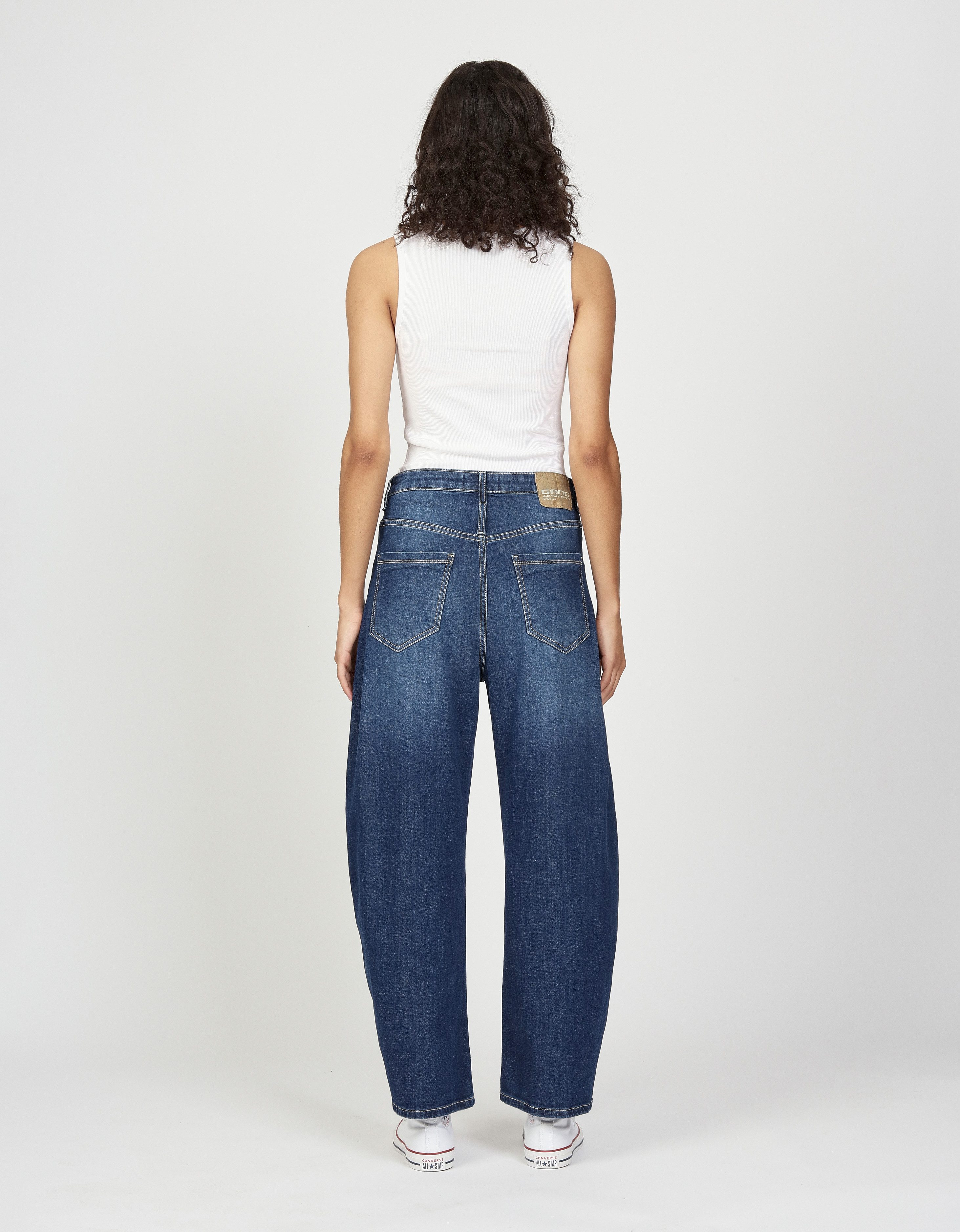 GANG Relax fit jeans 94ODINA met laag geplaatste opgestikte zakken aan de voorkant