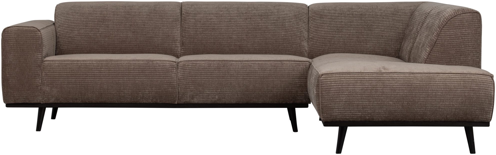 BePureHome Statement Hoekbank Rechts Rib Taupe 77x274x210