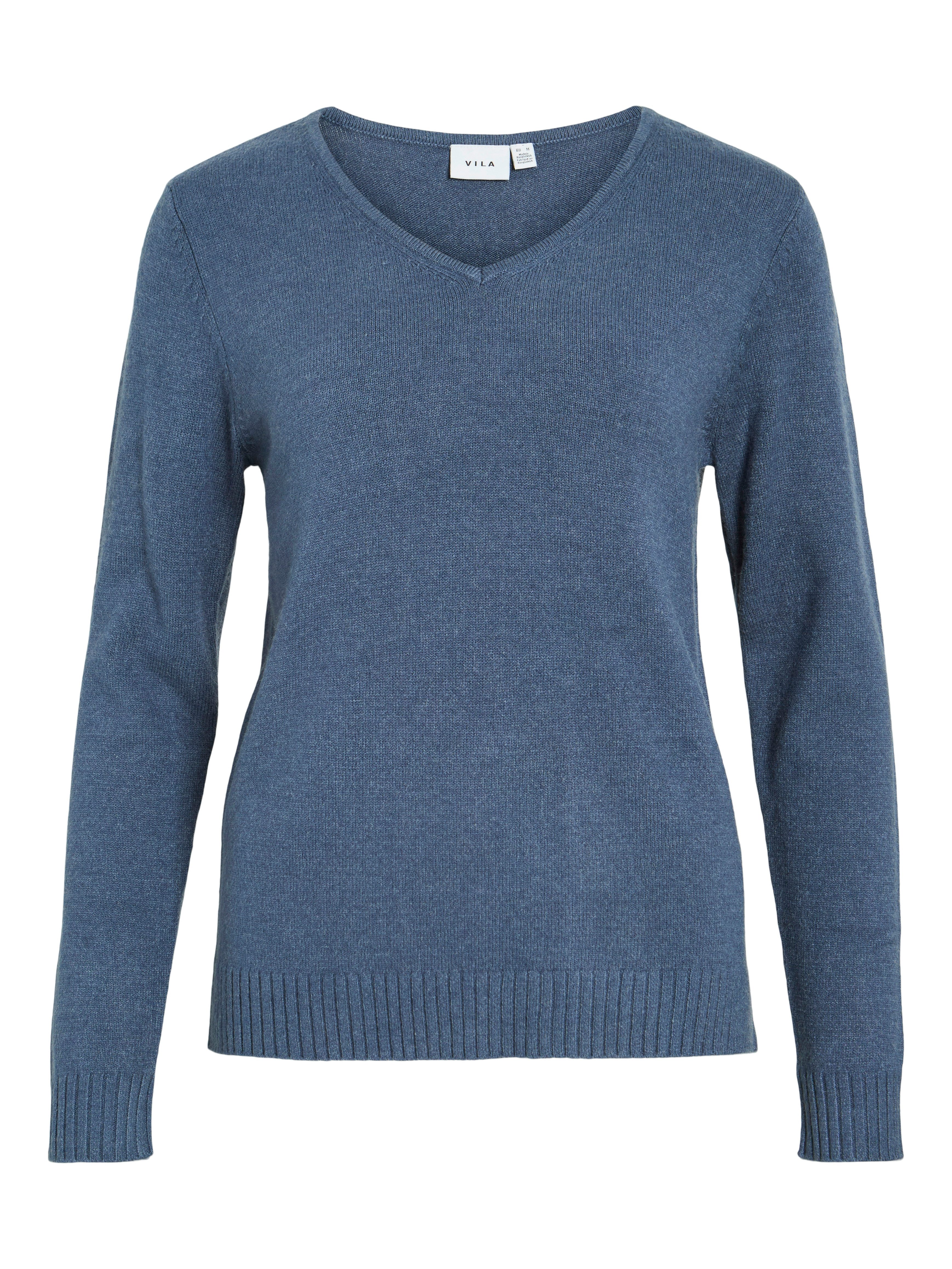 Vila Trui met V-hals VIRIL V-NECK L/S KNIT TOP - NOOS