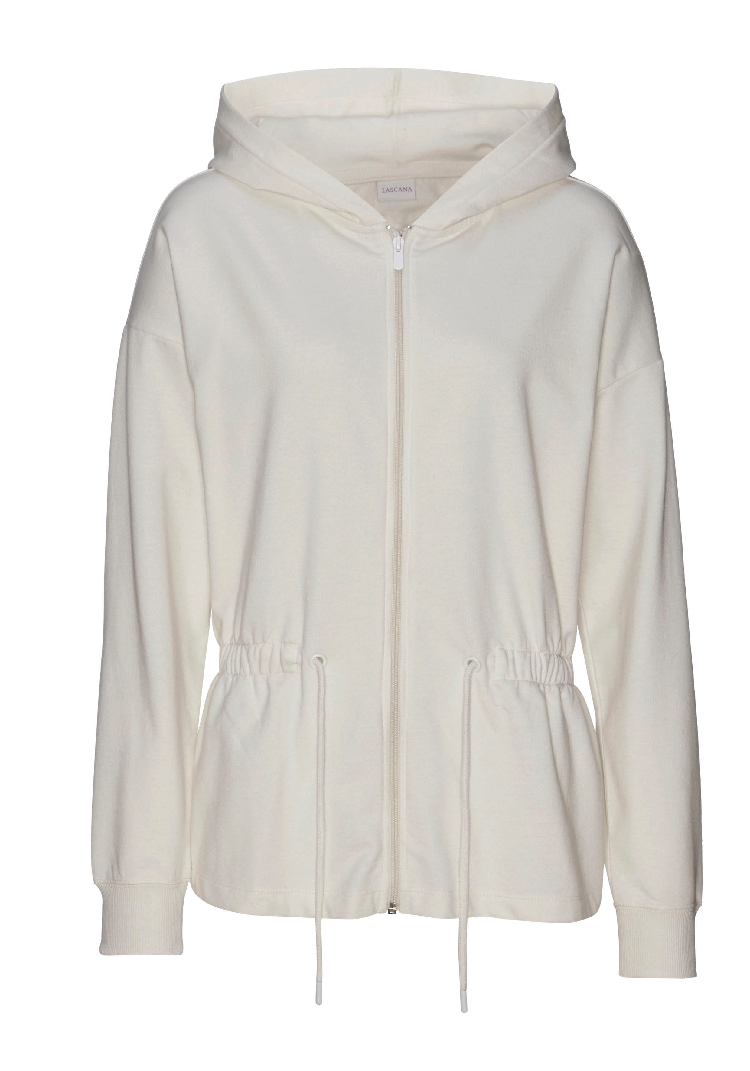 Lascana Sweatvest met tunnelkoord in de taille, loungewear, loungepak