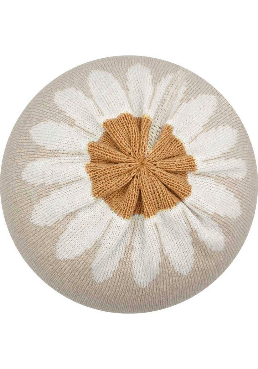 MAXIMO Gebreide muts voor baby's met een betoverend madeliefjesdesign.