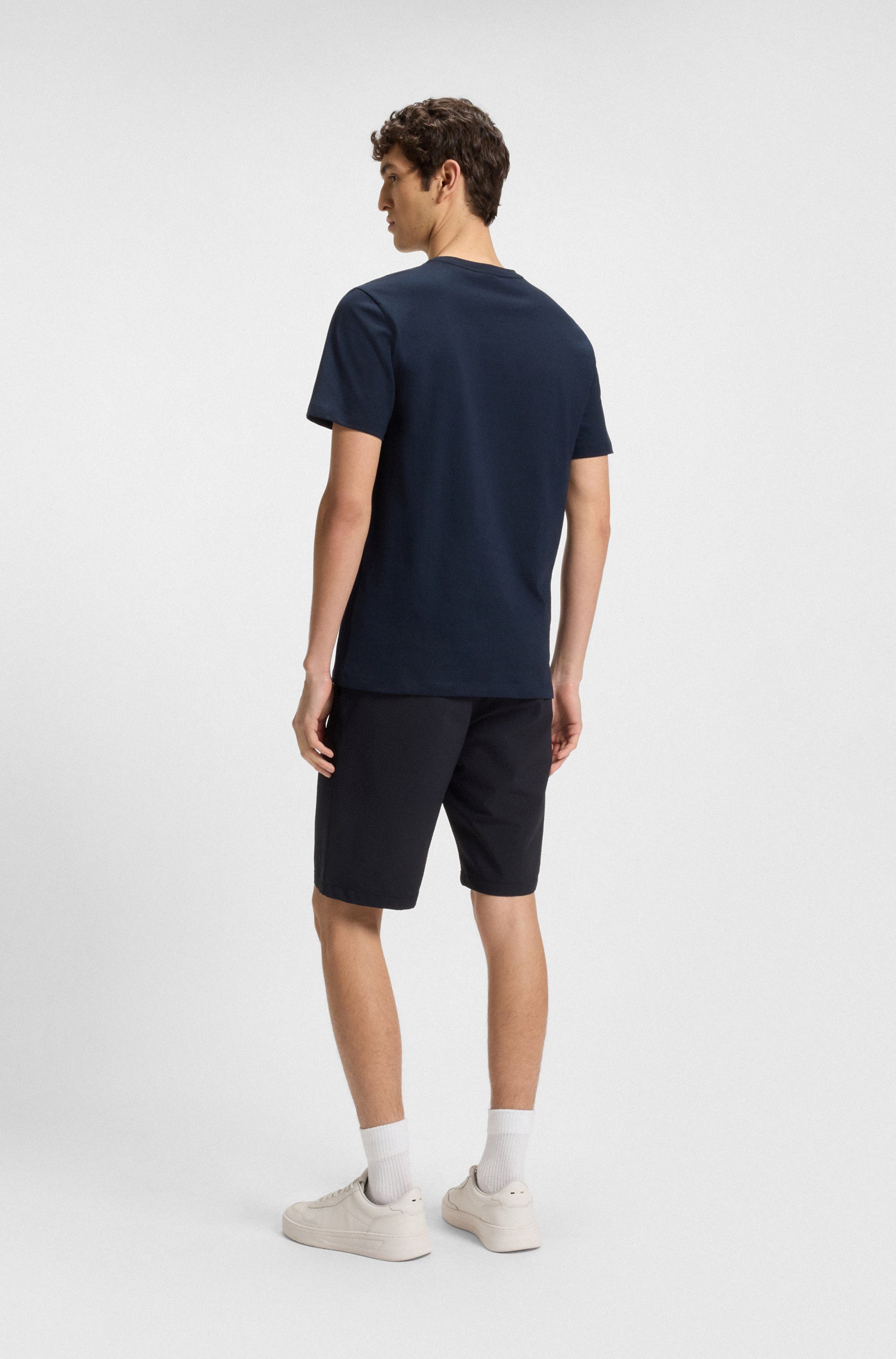 Boss Orange Chino-short tapered DS met trekkoord