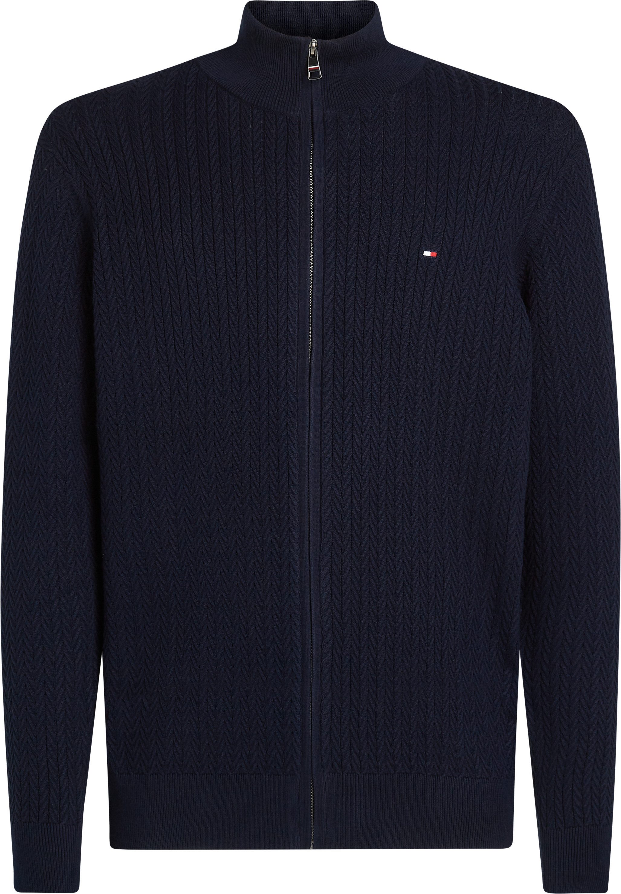 Tommy Hilfiger Vest HERRINGBONE STRUCTURE ZIP THRU
