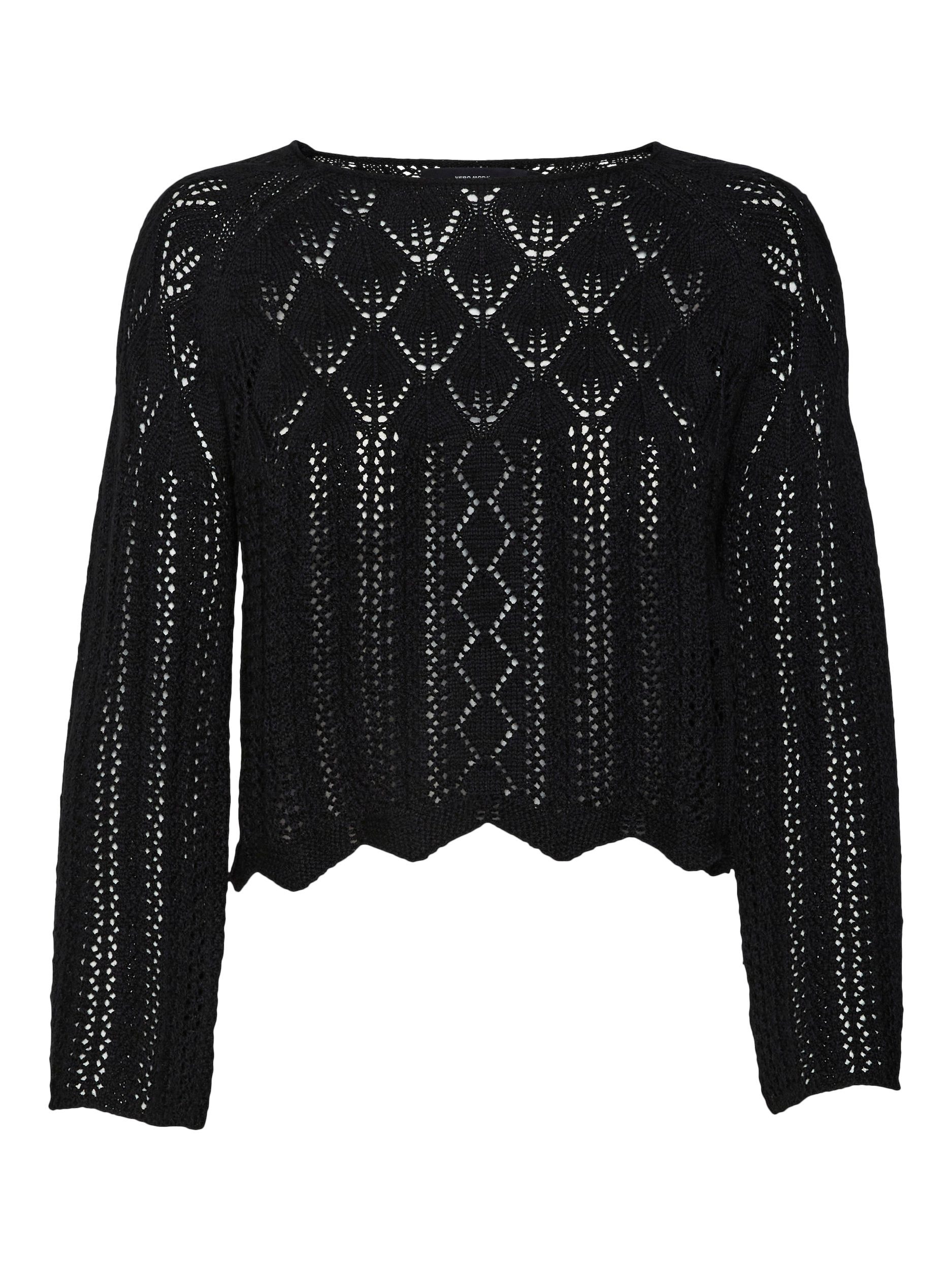 Vero Moda Gebreide trui VMGINGER 3/4 BOATNECK PULLOVER GA NOOS