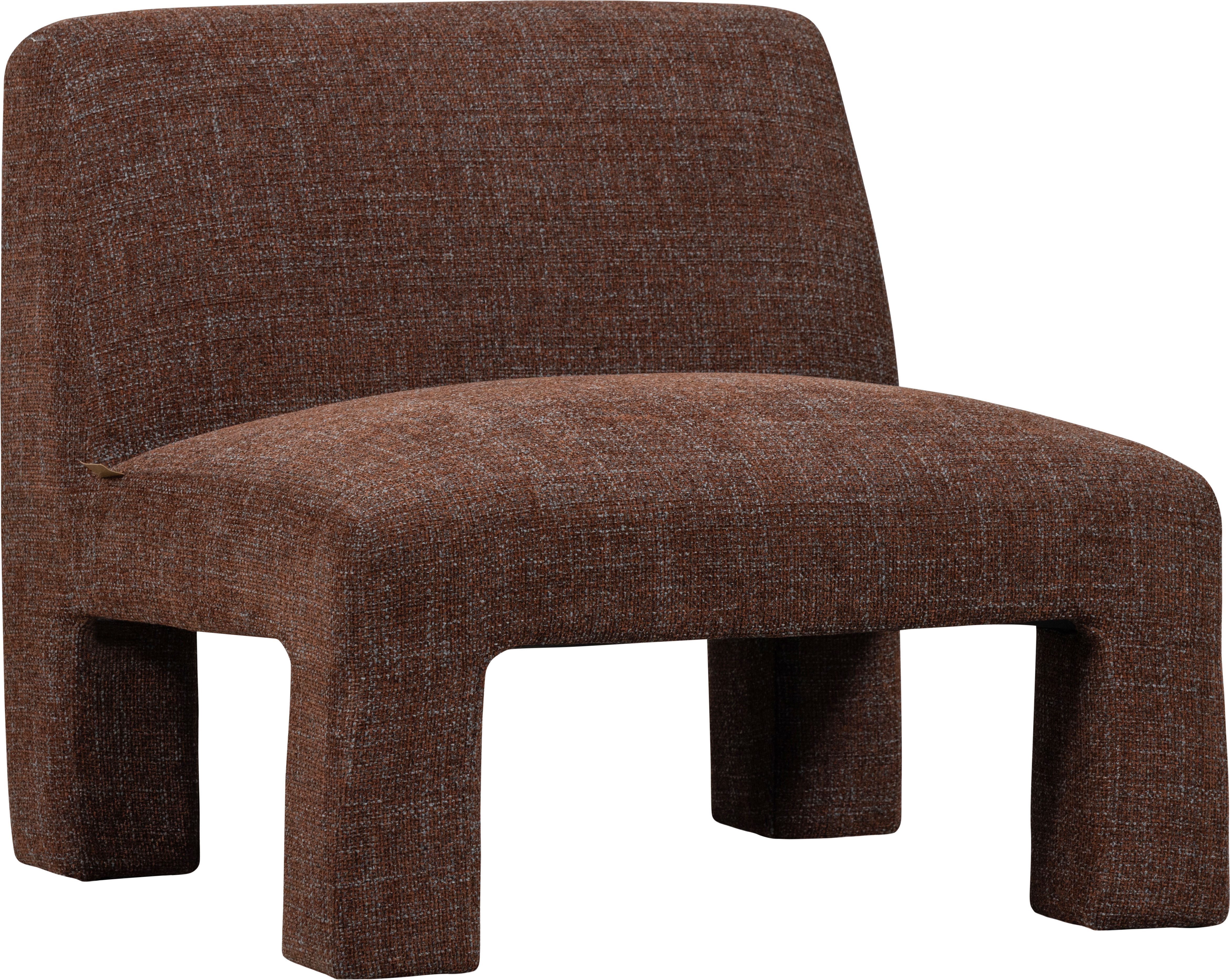 WOOOD Fauteuil Lavid Polyester Chestnut 73x74x84