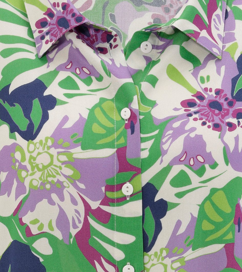 Aniston SELECTED Overhemdblouse met kleurharmonische bloemen- en bladerenprint - nieuwe collectie