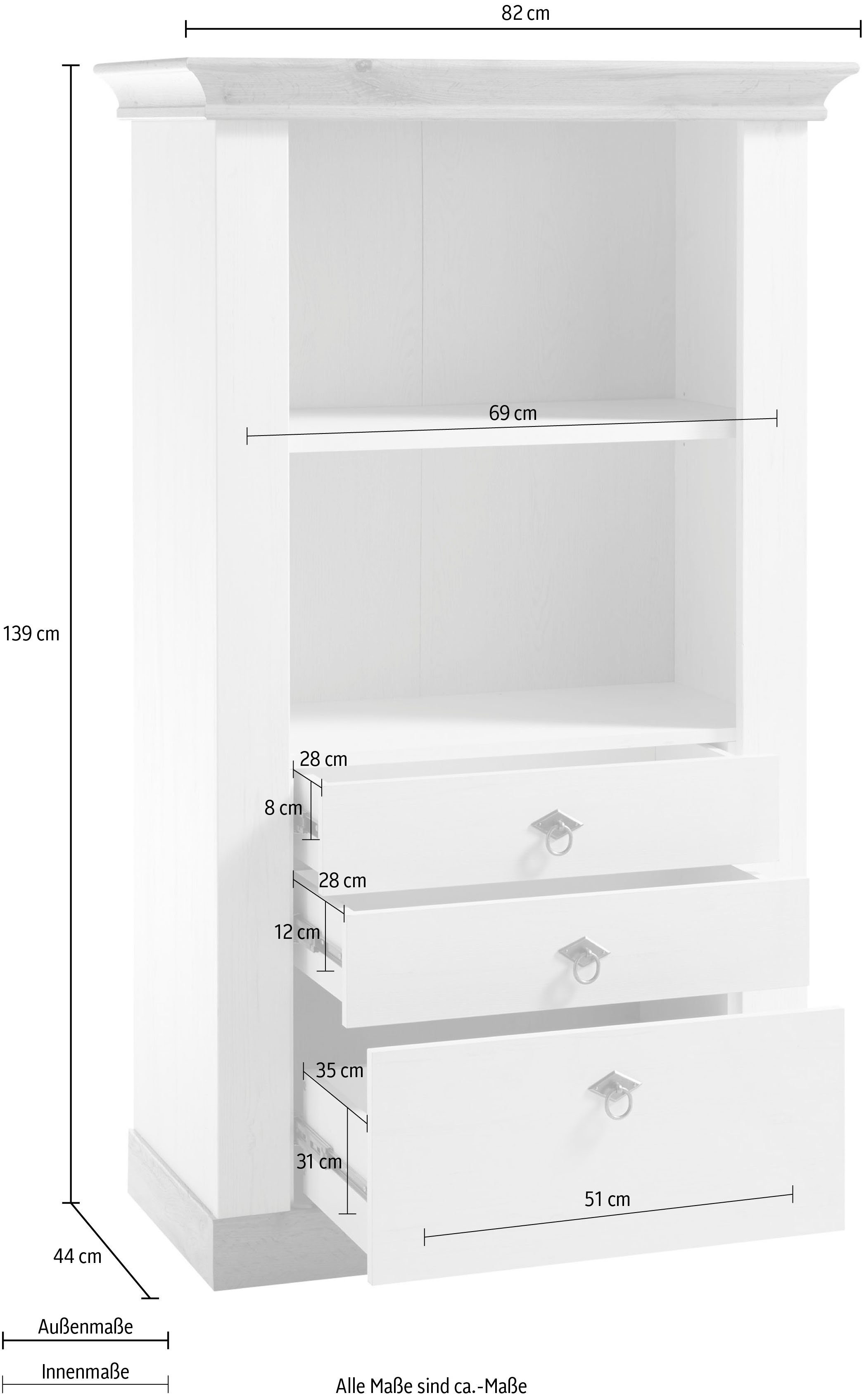 Home affaire Bartafel Cremona Breedte ca. 82 cm