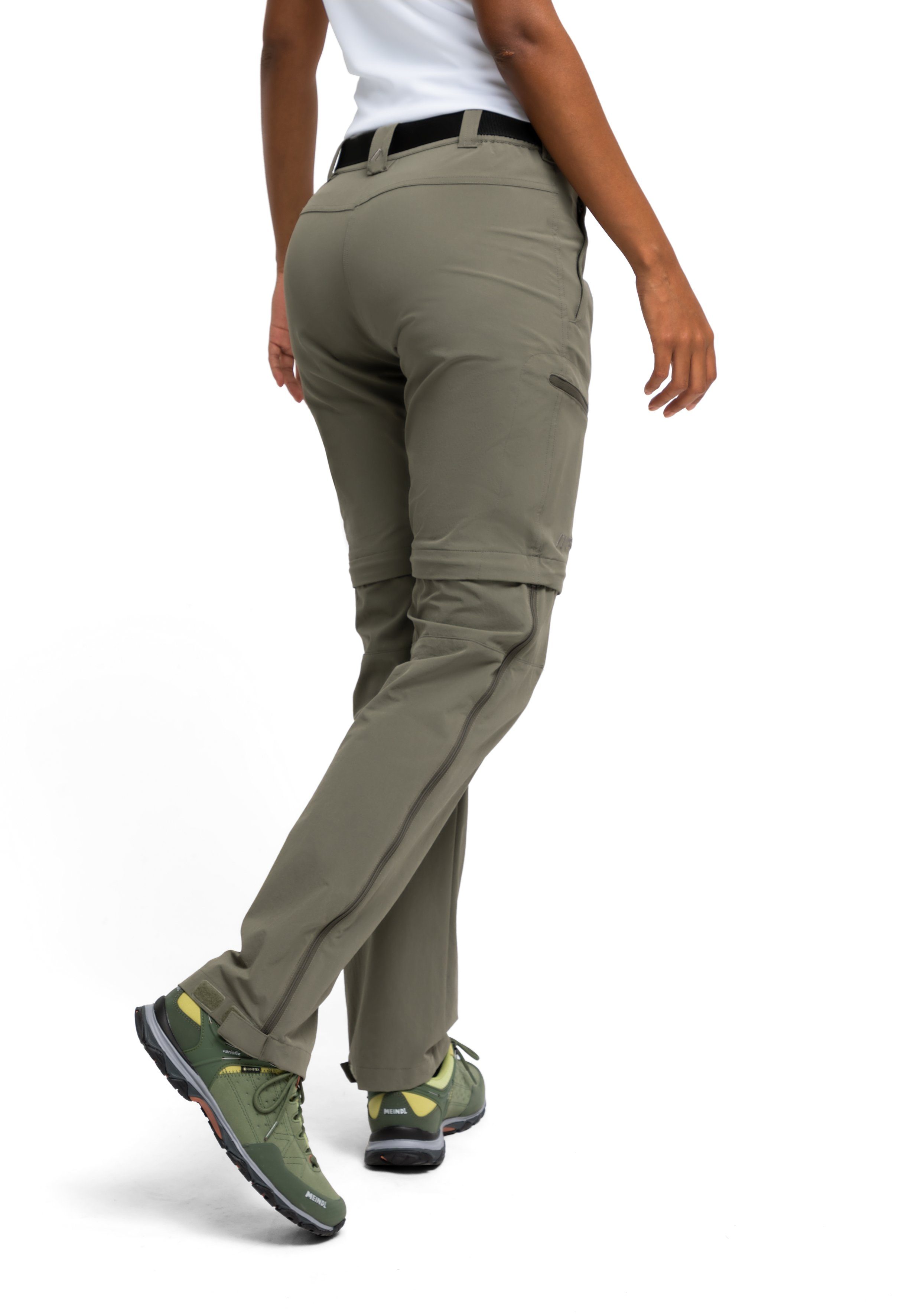 Maier Sports Functionele broek Nata Dames wandelbroek, afritsbare outdoorbroek, 3 zakken, regular fit