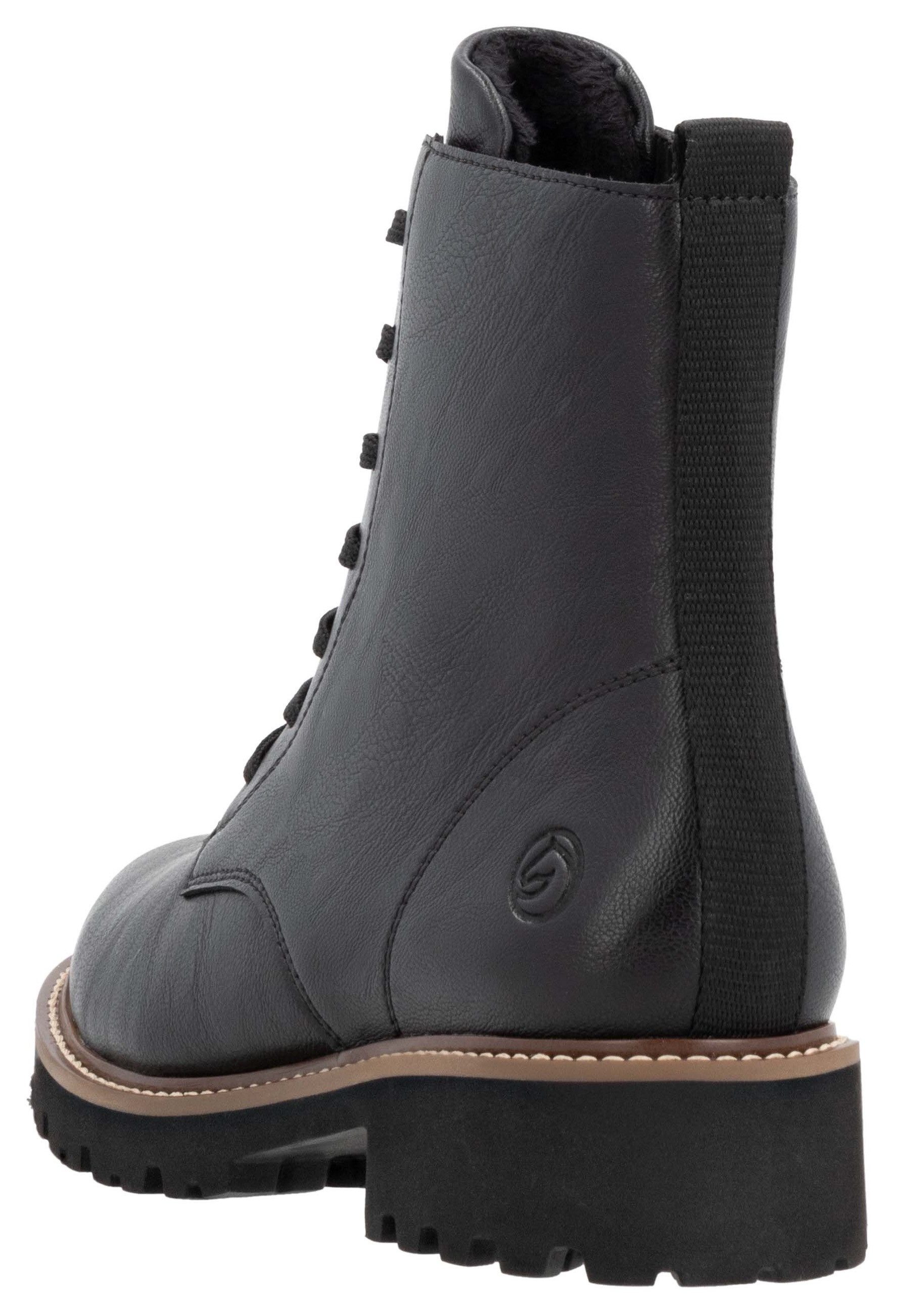 Remonte Veterschoenen blokhak, veterschoen, enkellaars in used look
