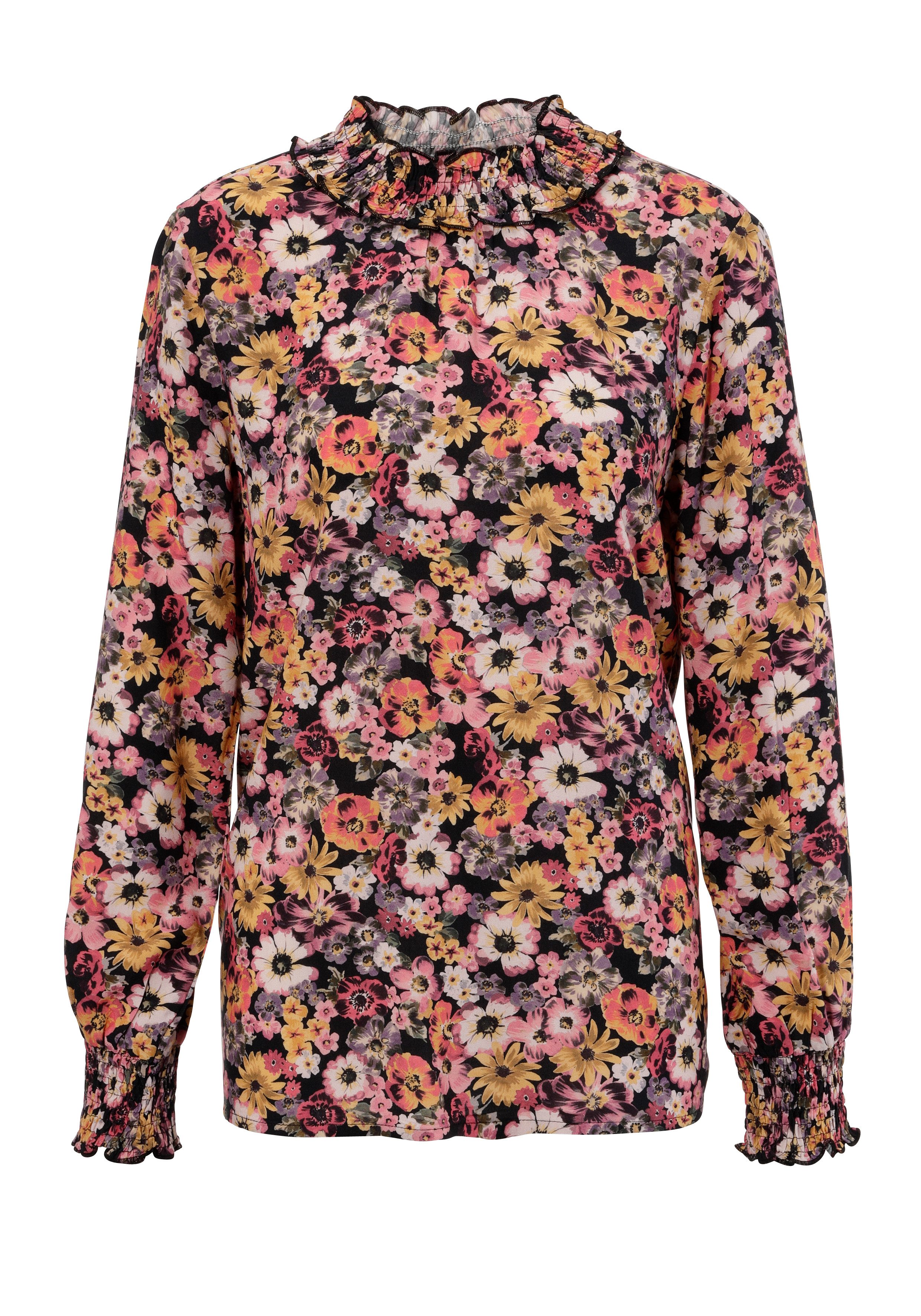 Aniston CASUAL Blouse zonder sluiting met romantische, kleurrijke bloemen bedrukt