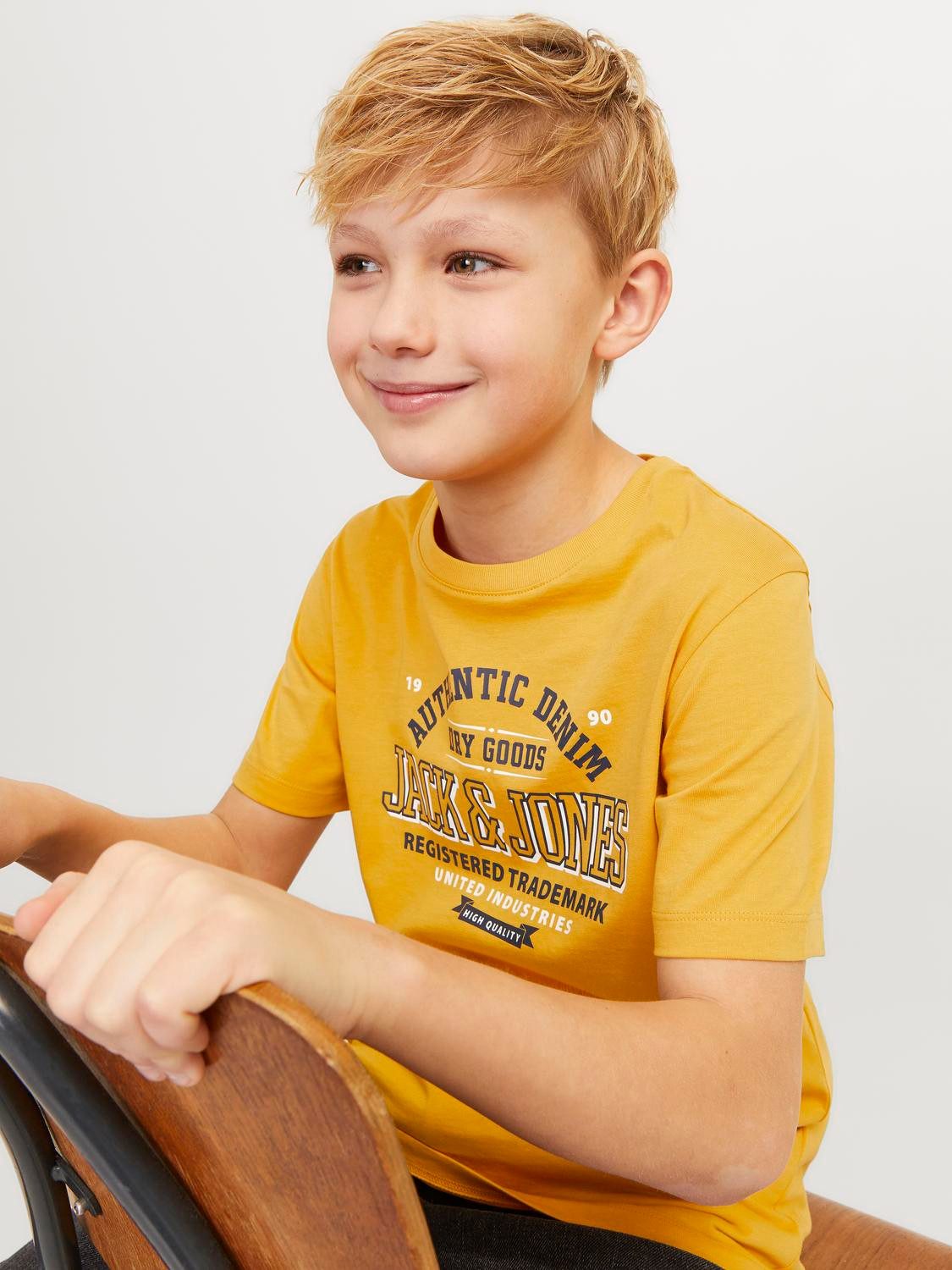 Jack & Jones Junior Shirt met ronde hals JJELOGO TEE SS O-NECK 2 COL S NOOS JNR