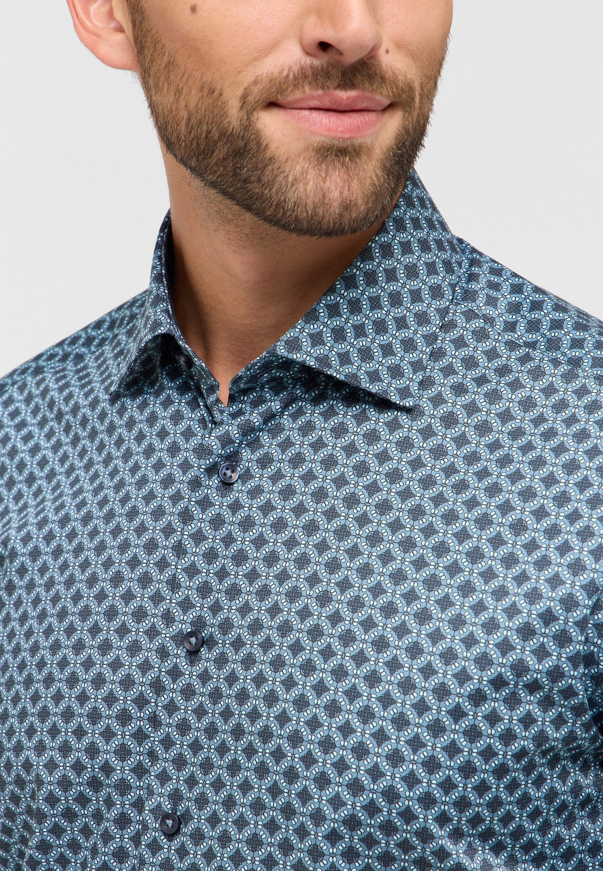Eterna Overhemd met lange mouwen MODERN FIT NON IRON (strijkvrij)