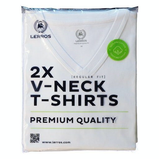 Lerros Shirt met V-hals in klassieke look (voordeelset, 2-delig)