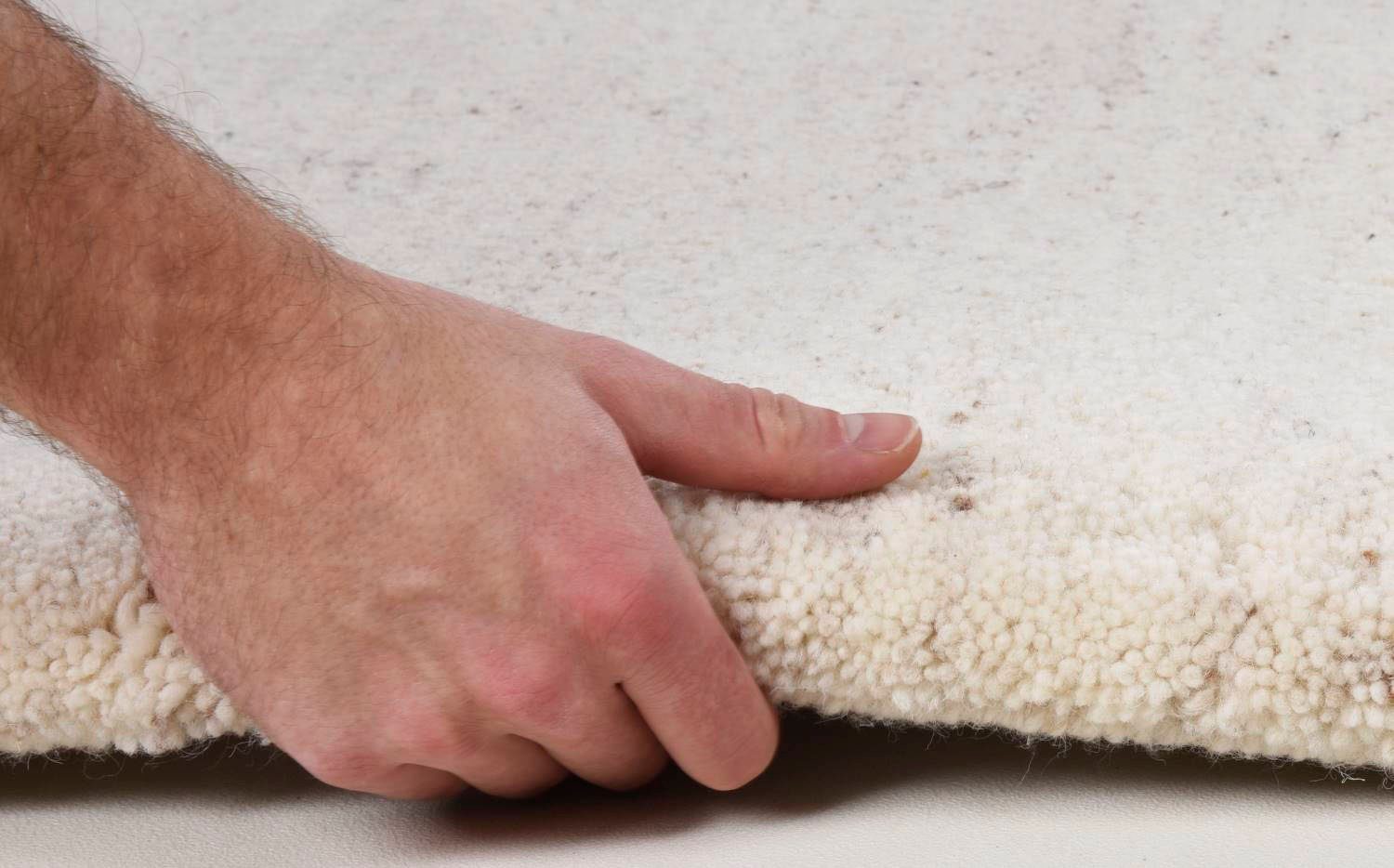 THEKO Wollen kleed Maloronga uni echt berbervloerkleed, zuivere wol, met de hand geknoopt