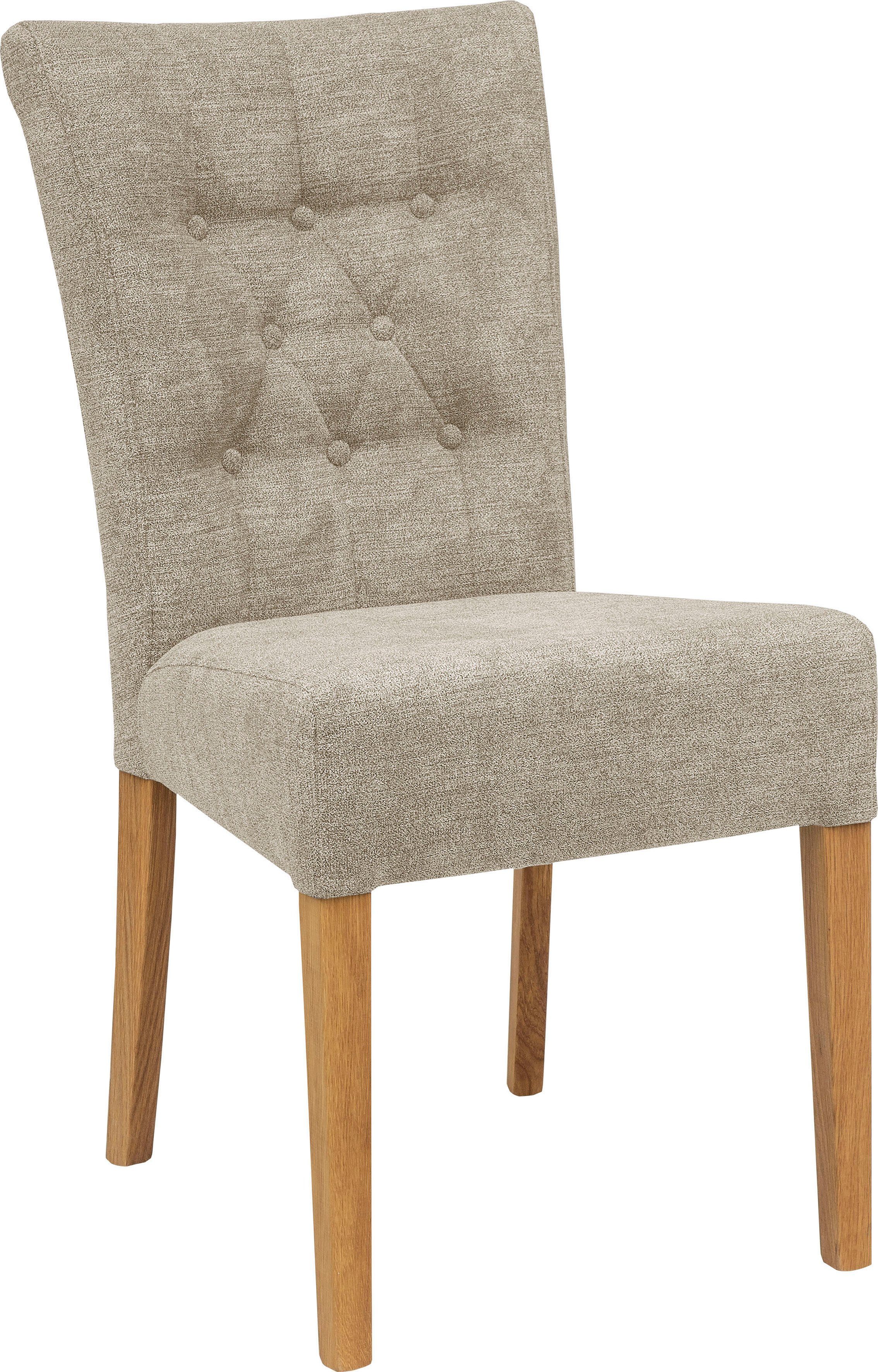 Home affaire Stoel Queen Eetkamerstoel met capitonnage, set van 2, 4 of 6