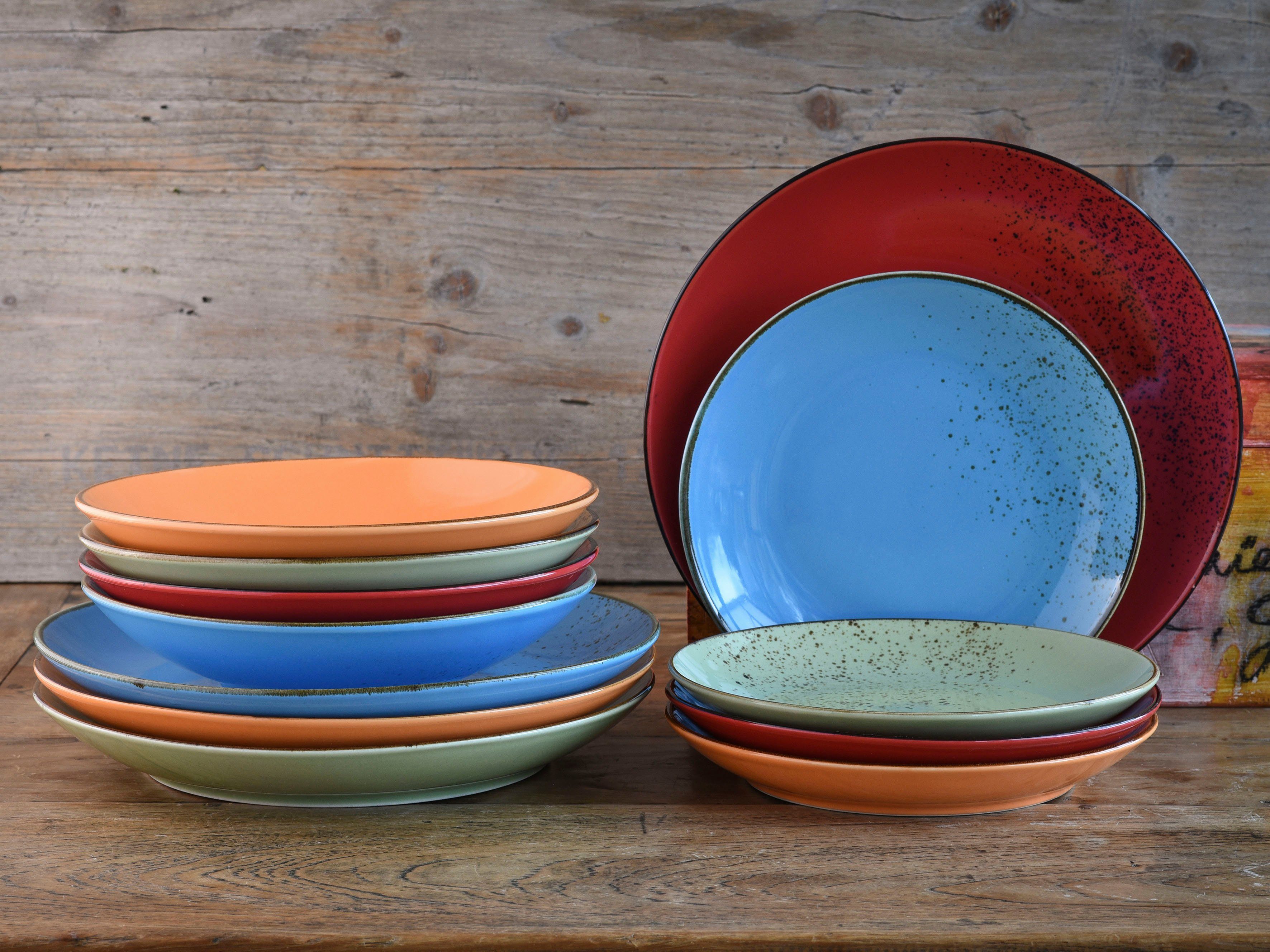 CreaTable Eetservies Servies-set NATURE COLLECTION Mediterran (set, 12-delig)