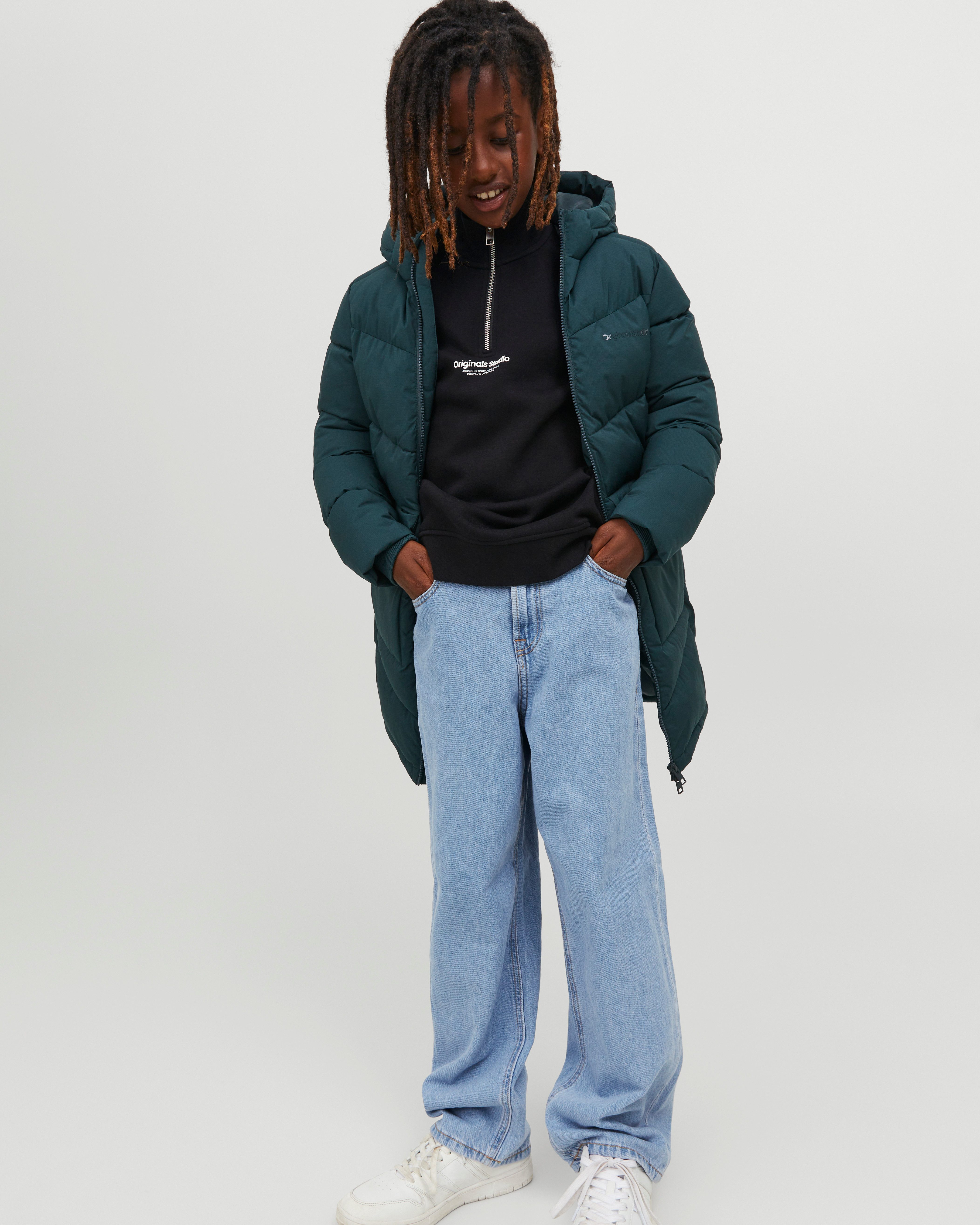 Jack & Jones Junior Relax fit jeans JJIALEX met Baggy Fit en hoge taille