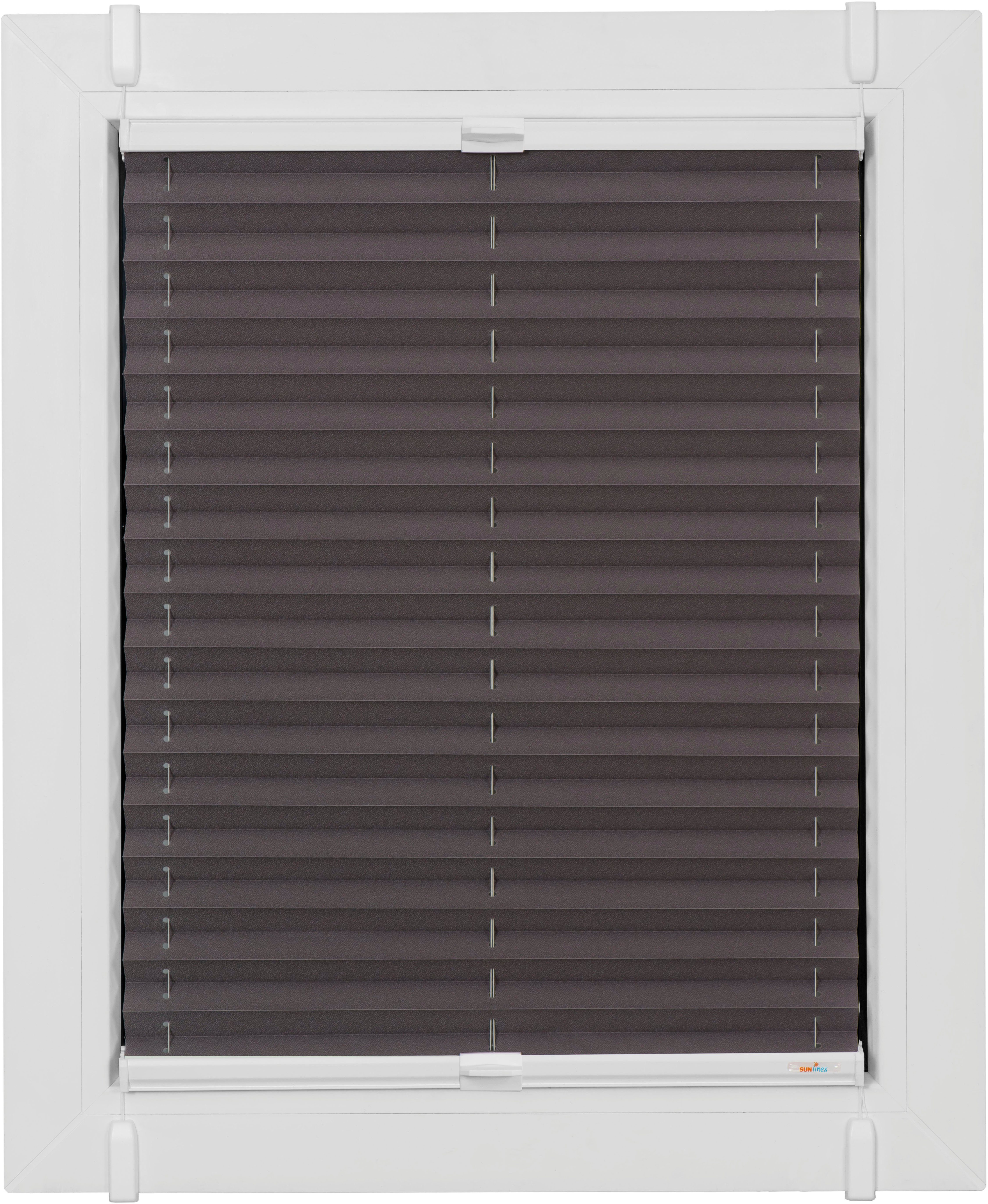 sunlines Plissé One Size Style Crepe Accessoirekleur wit, om te klemmen (1 stuk) plisségordijnen maat 115 cm x 190 cm grijs