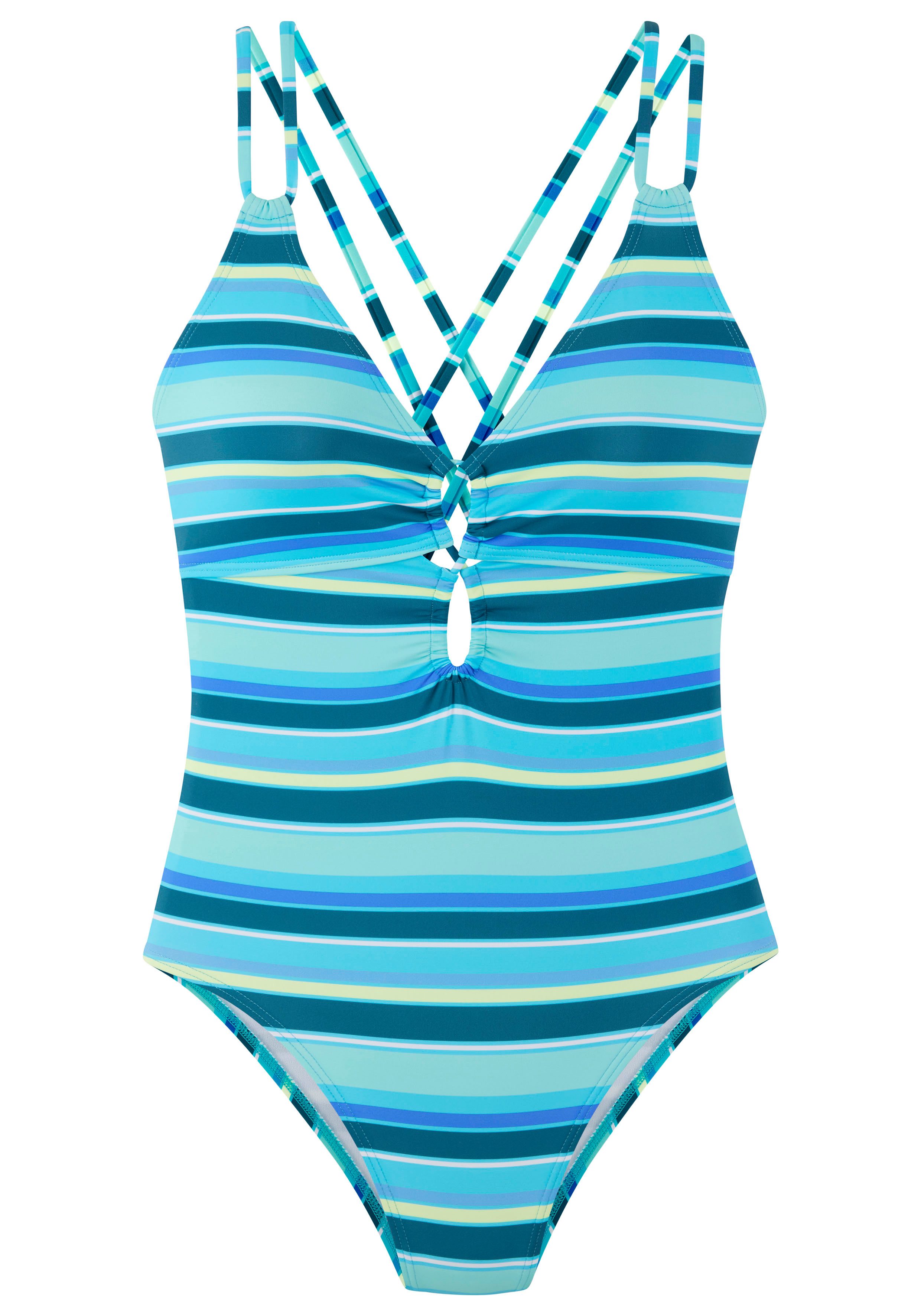 s.Oliver RED LABEL Beachwear Badpak Fun gekruiste schouderbanden op de rug
