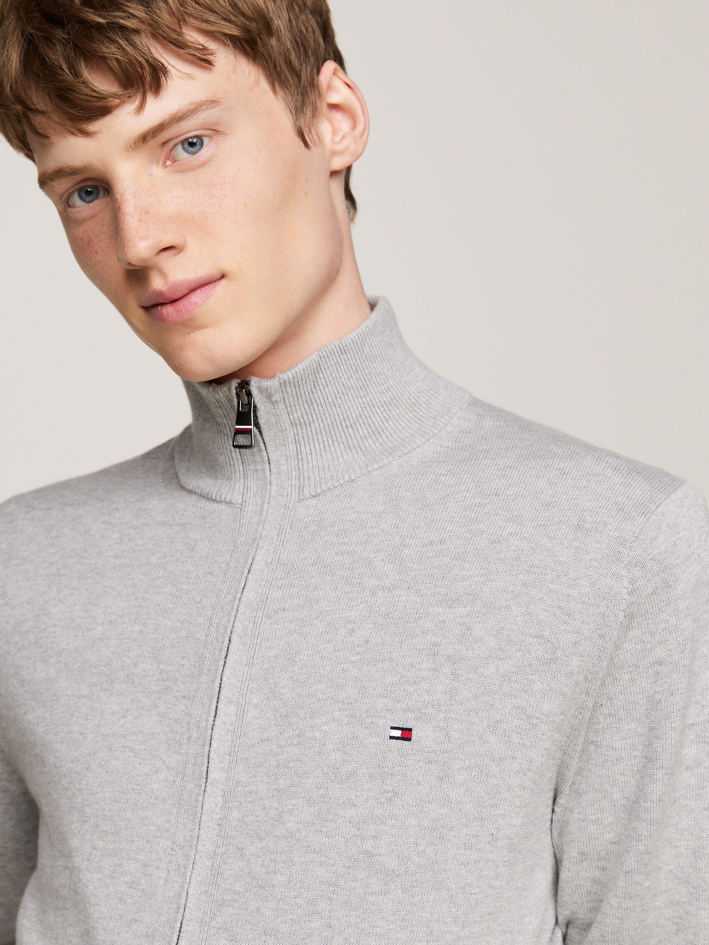 Tommy Hilfiger Cardigan PIMA ORG CTN CASHMERE ZIP THRU