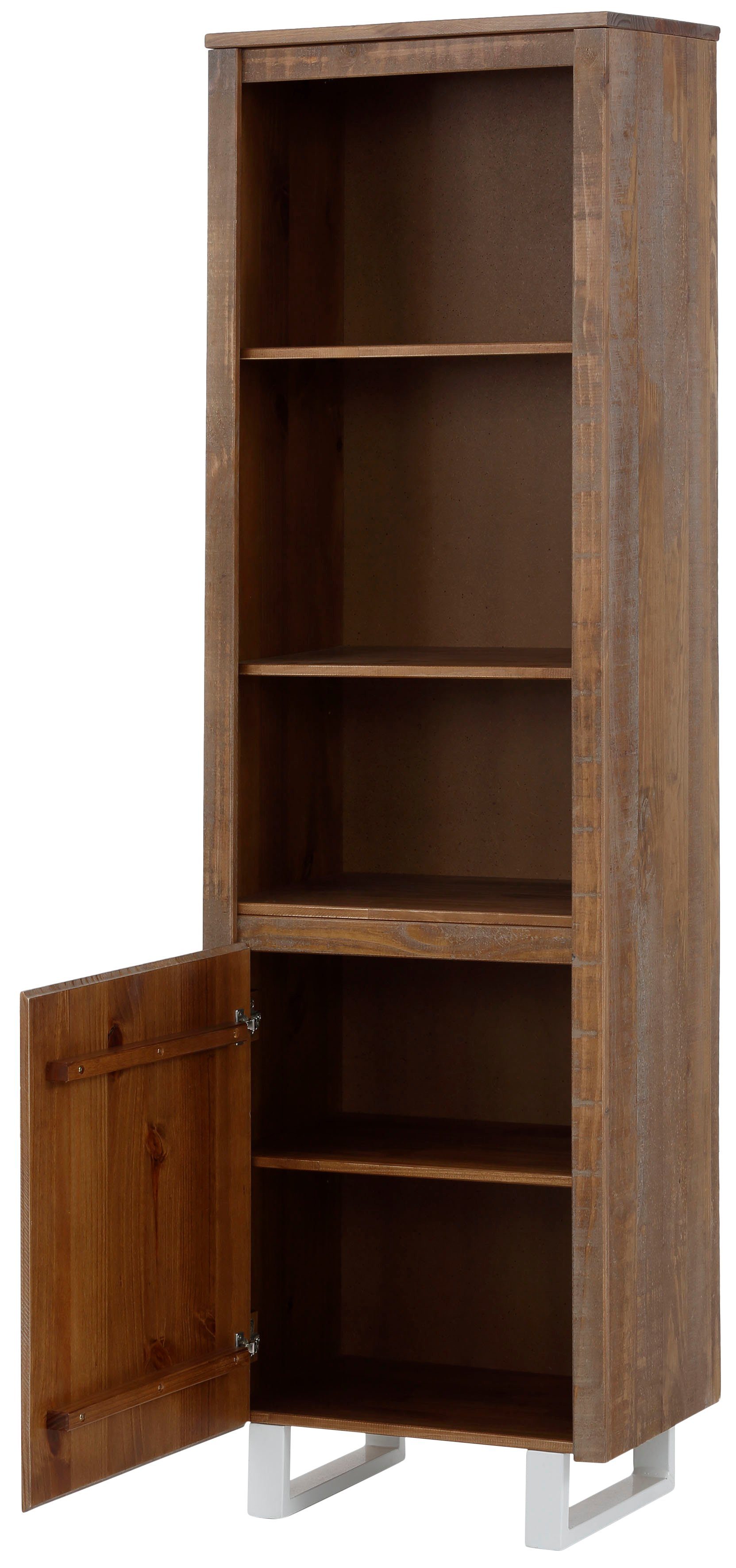 Home affaire Boekenkast Lagos van mooi massief grenenhout, greeploos, breedte 55 cm