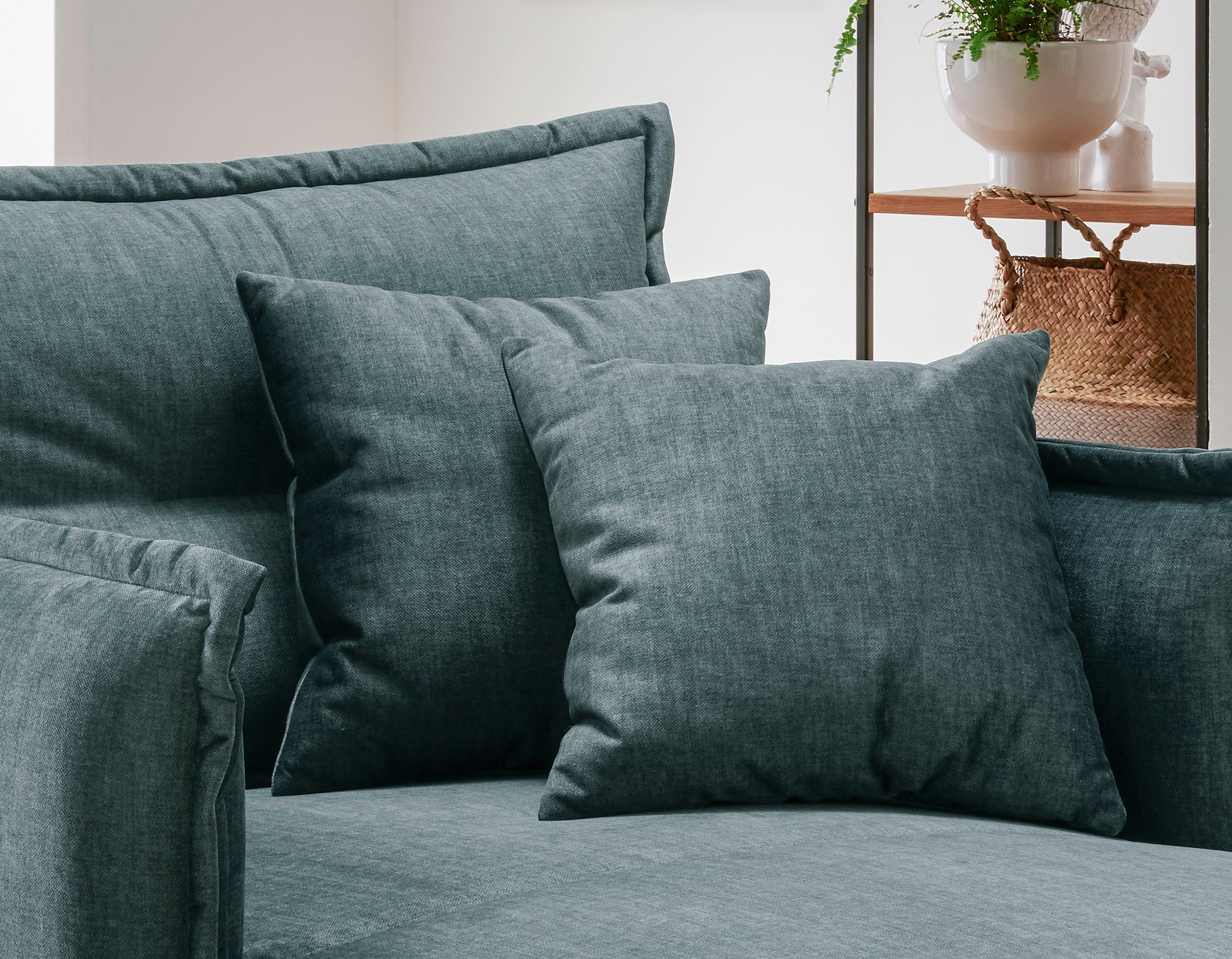 INOSIGN Loveseat LAZIO moderne fauteuil met een comfortabele bekleding, 2 stuks decoratieve sierkussens