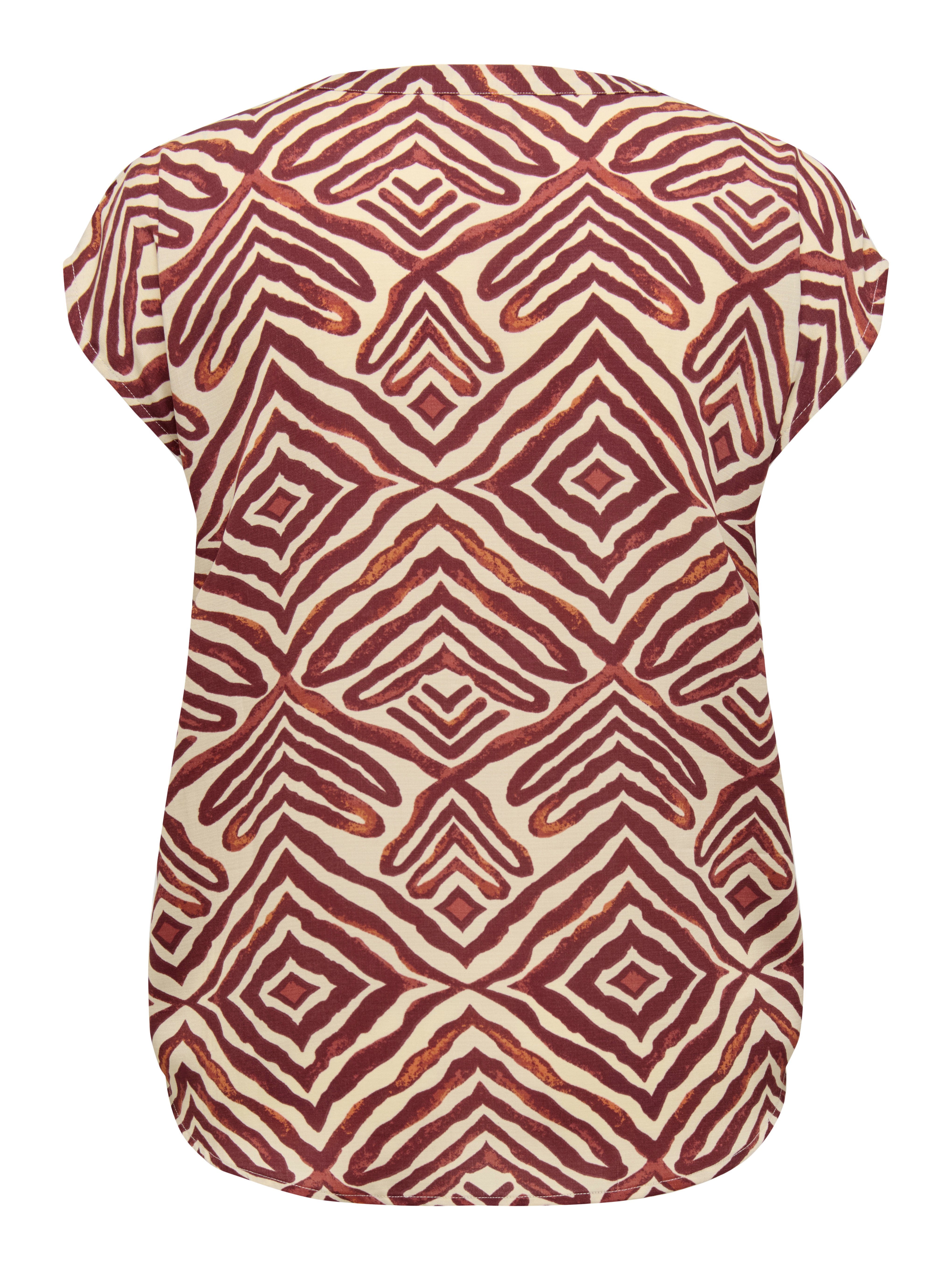 ONLY CARMAKOMA Blouse met korte mouwen CARSHILLA SL SHIRT AOP VIS BS