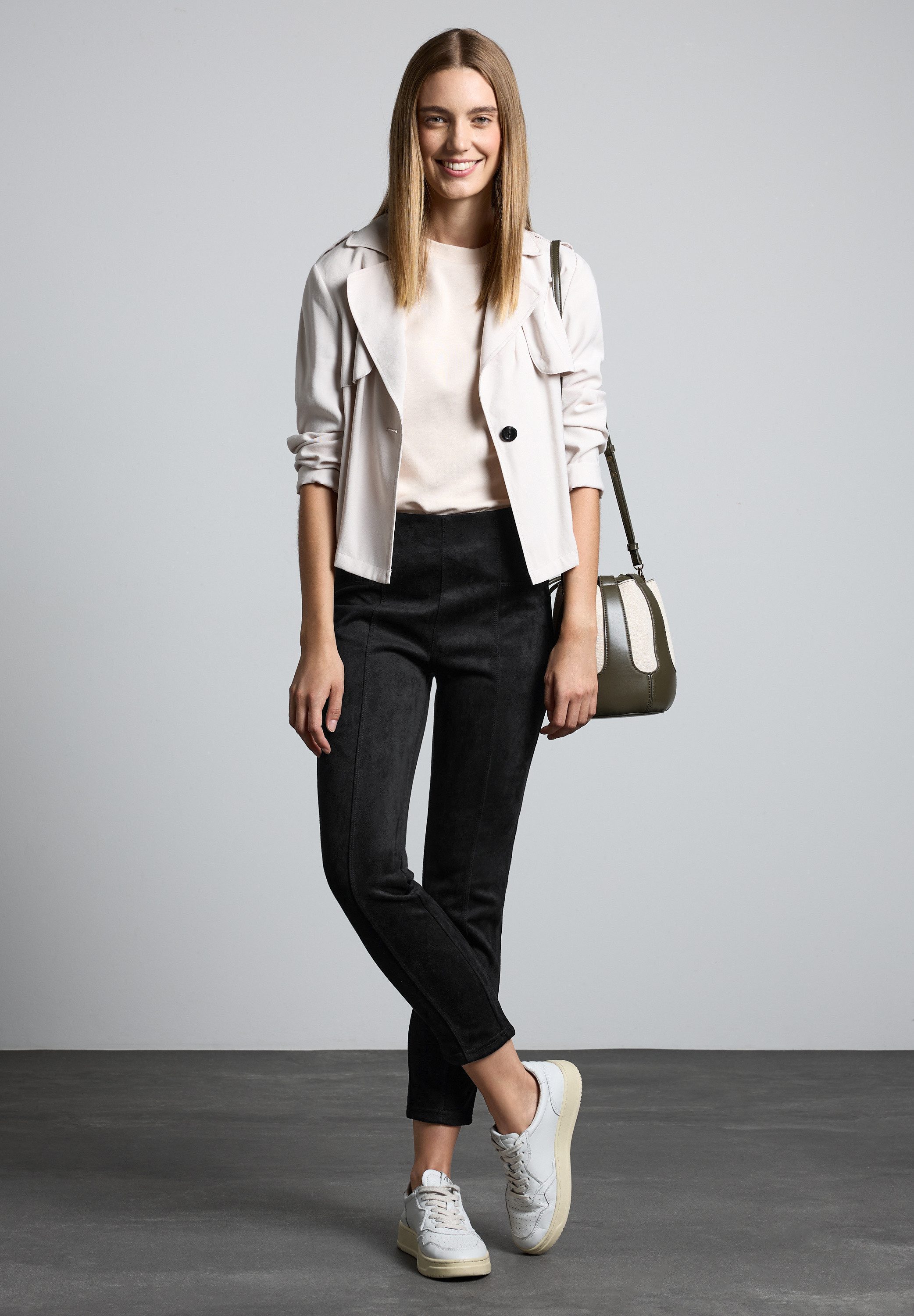 STREET ONE 7 8-jegging in velours-look