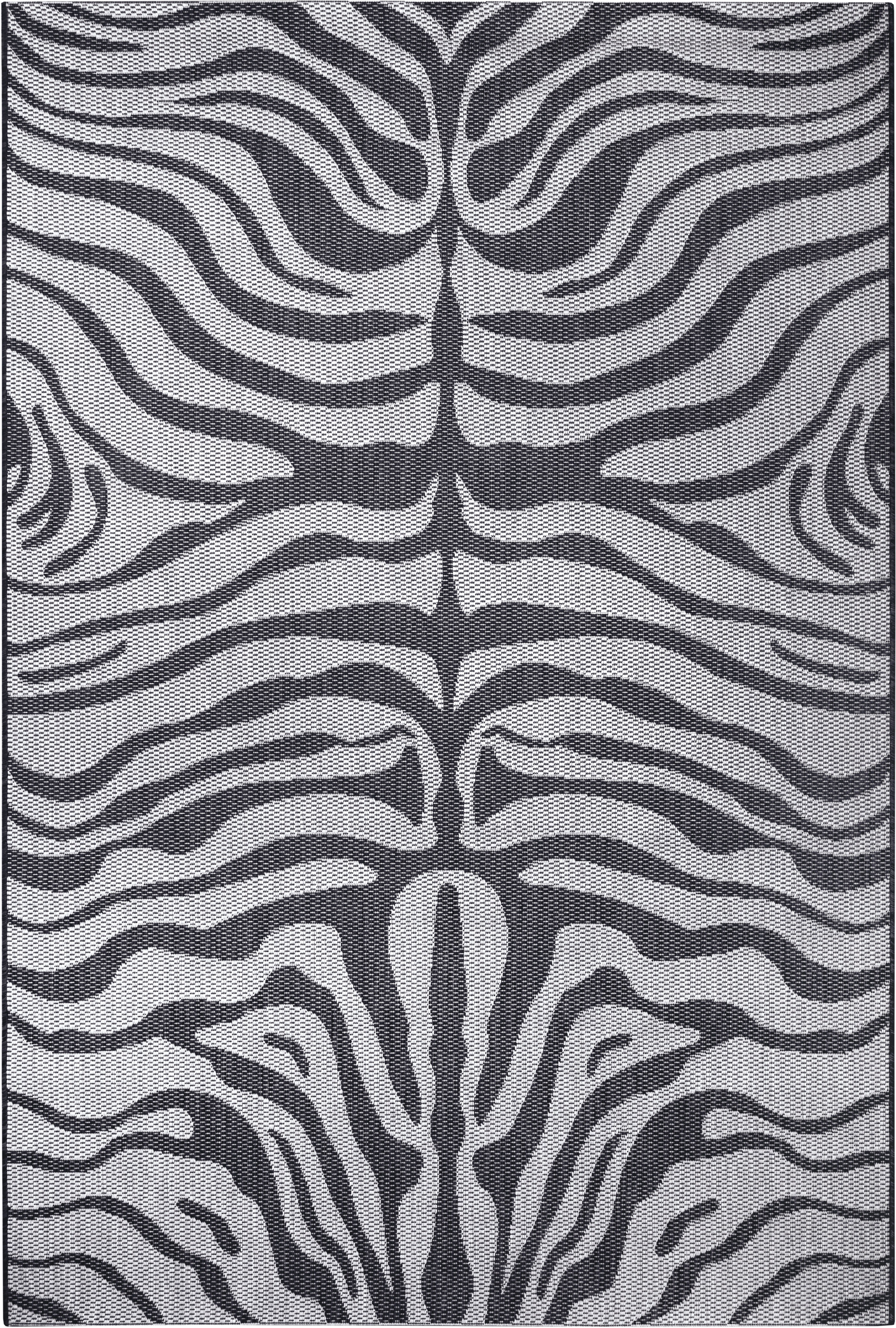 Home affaire Vloerkleed Zadie Zebradesign, robuust, gemakkelijk in onderhoud, platweefsel