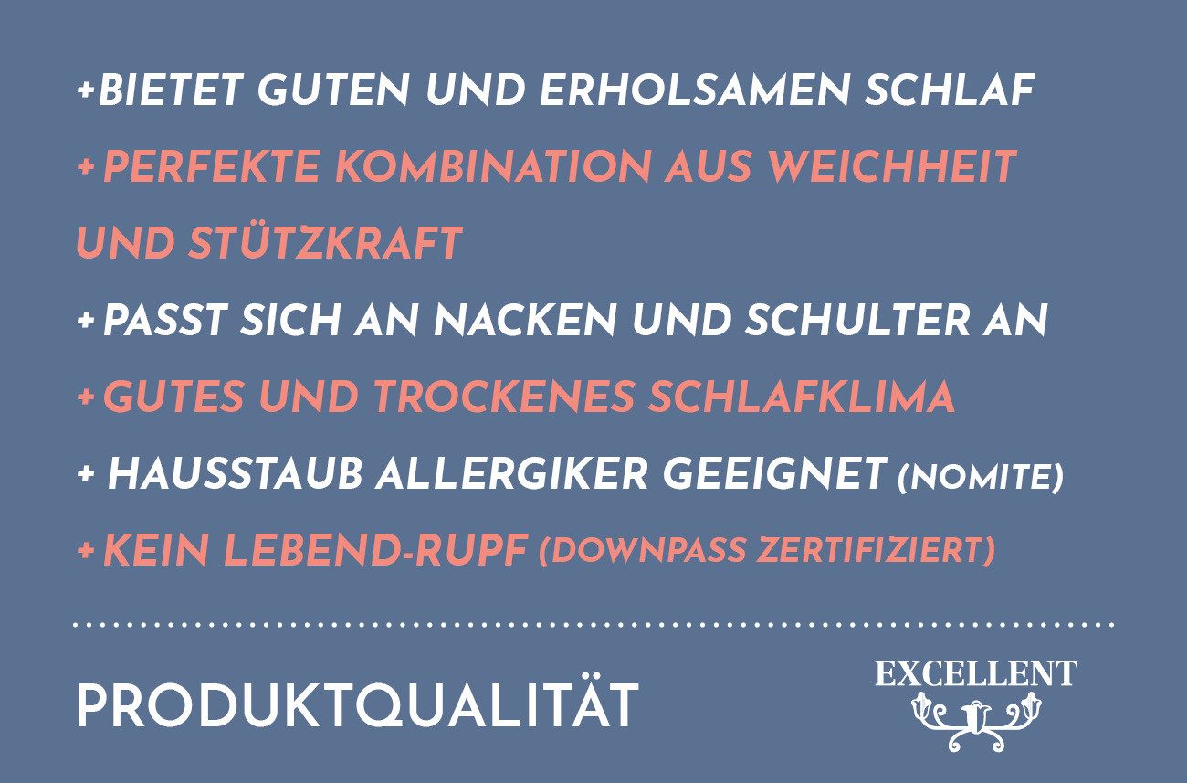 Excellent 3-kamer-hoofdkussen Venetië geproduceerd in duitsland, geschikt voor mensen met allergieën