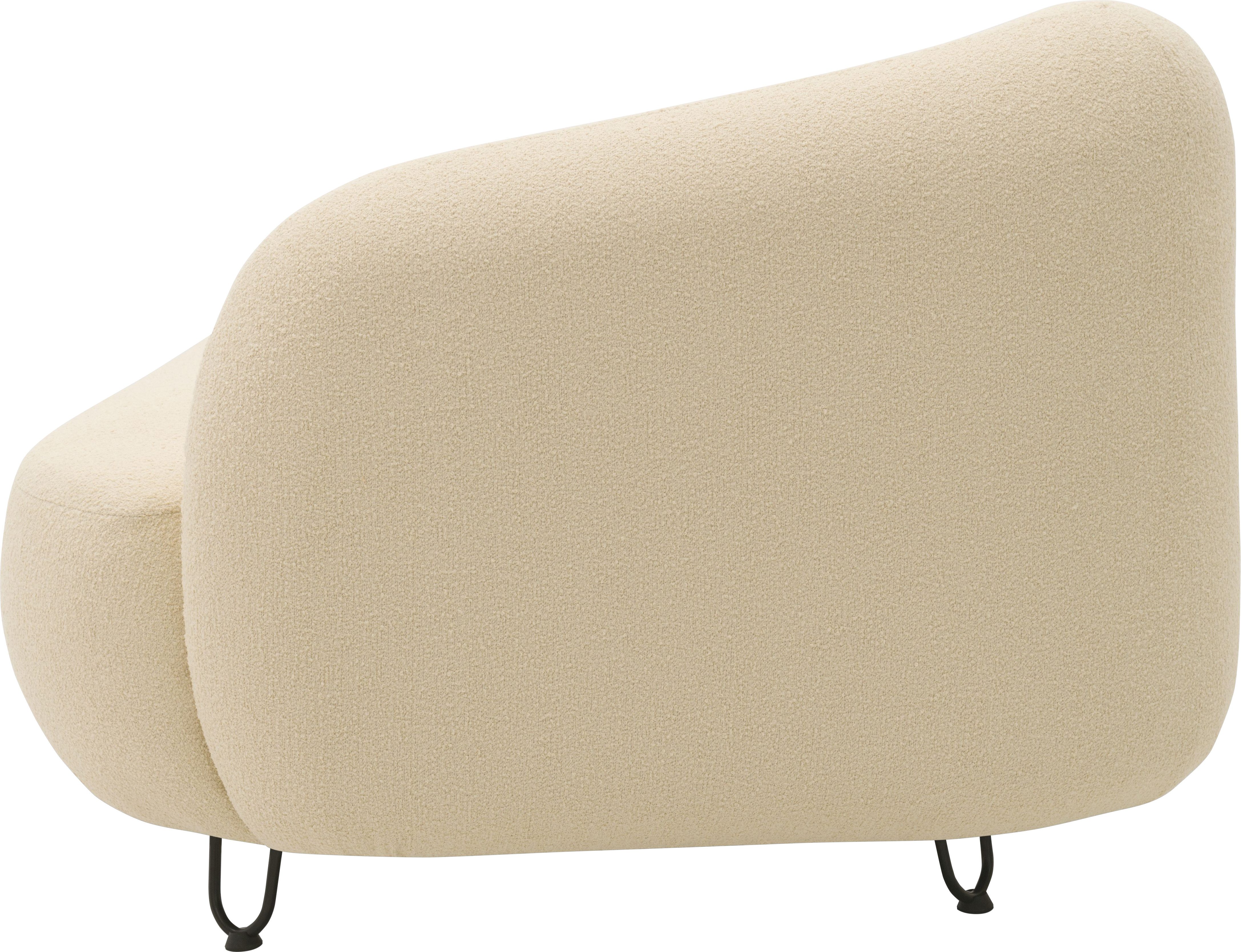DOMO collection Récamier Poika, ook als fauteuil en poef bestelbaar, bekleding van faux fur