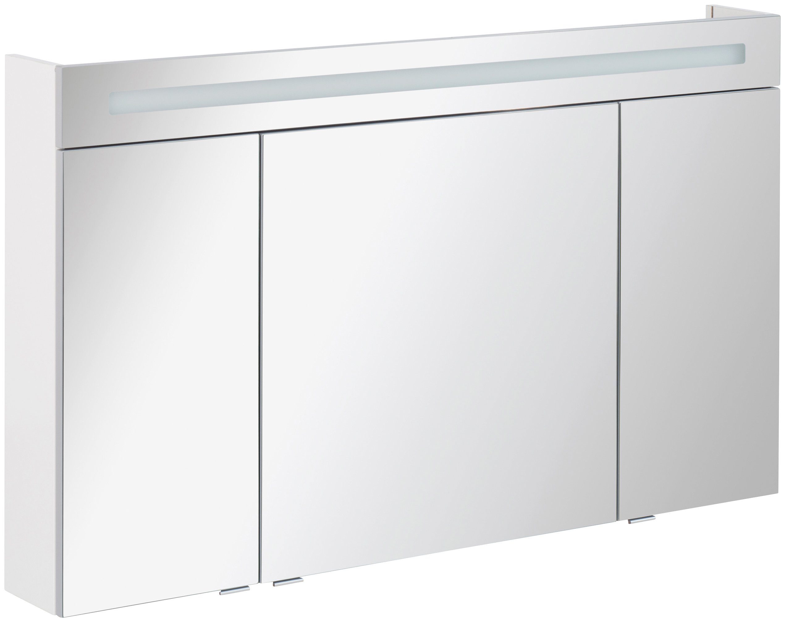 FACKELMANN Spiegelkast CL 120 - wit Breedte 120 cm, 3 deuren, dubbelzijdig spiegelend