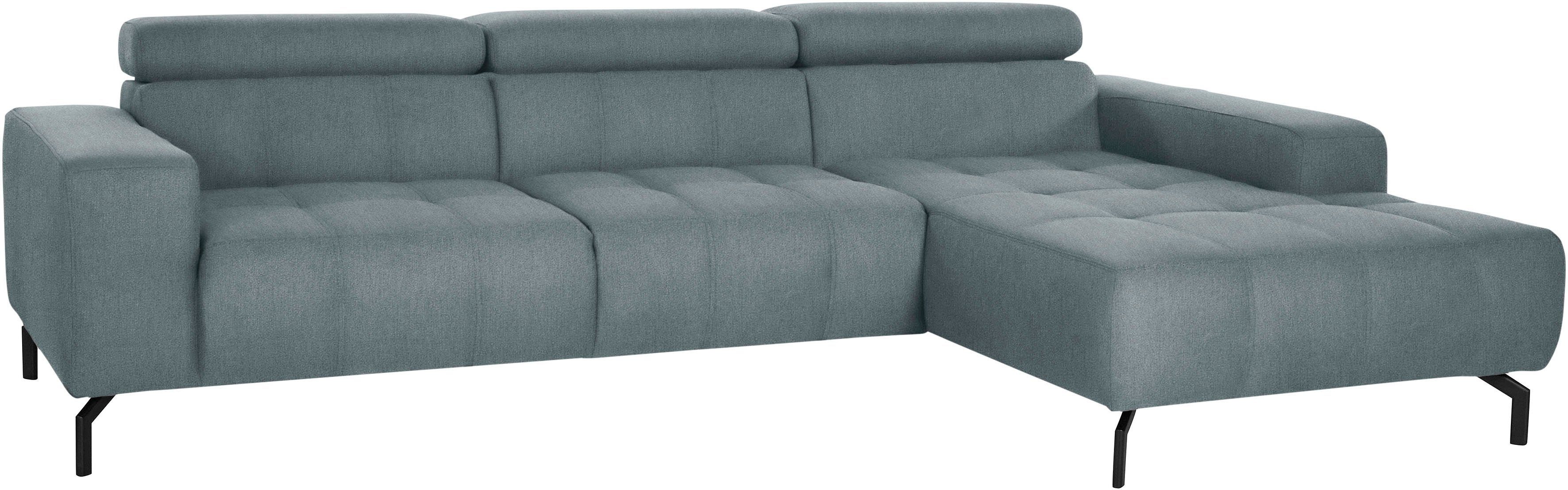DOMO collection Hoekbank Cunelli mooie zitnaden als designelement, stevige zitcomfort, L-vorm