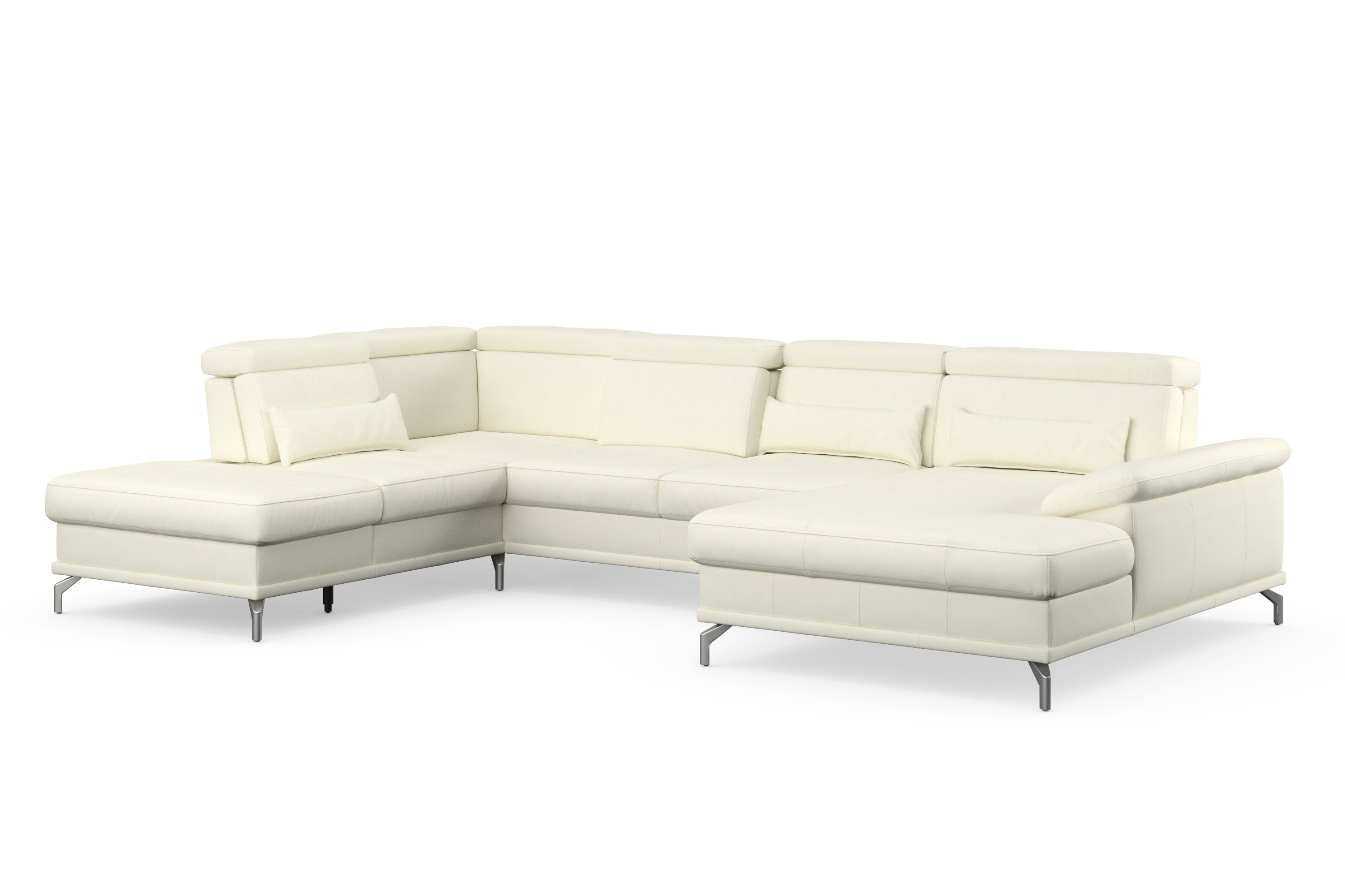 sit&more Zithoek Cabrio U-vorm, met zitdiepteverstelling, arm- en hoofdsteunverstelling
