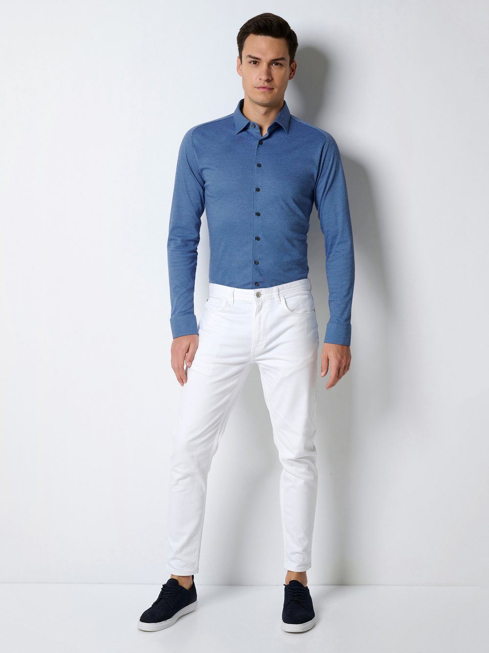 Desoto Overhemd met lange mouwen Casual Kent 1/1 Met een ronde hals