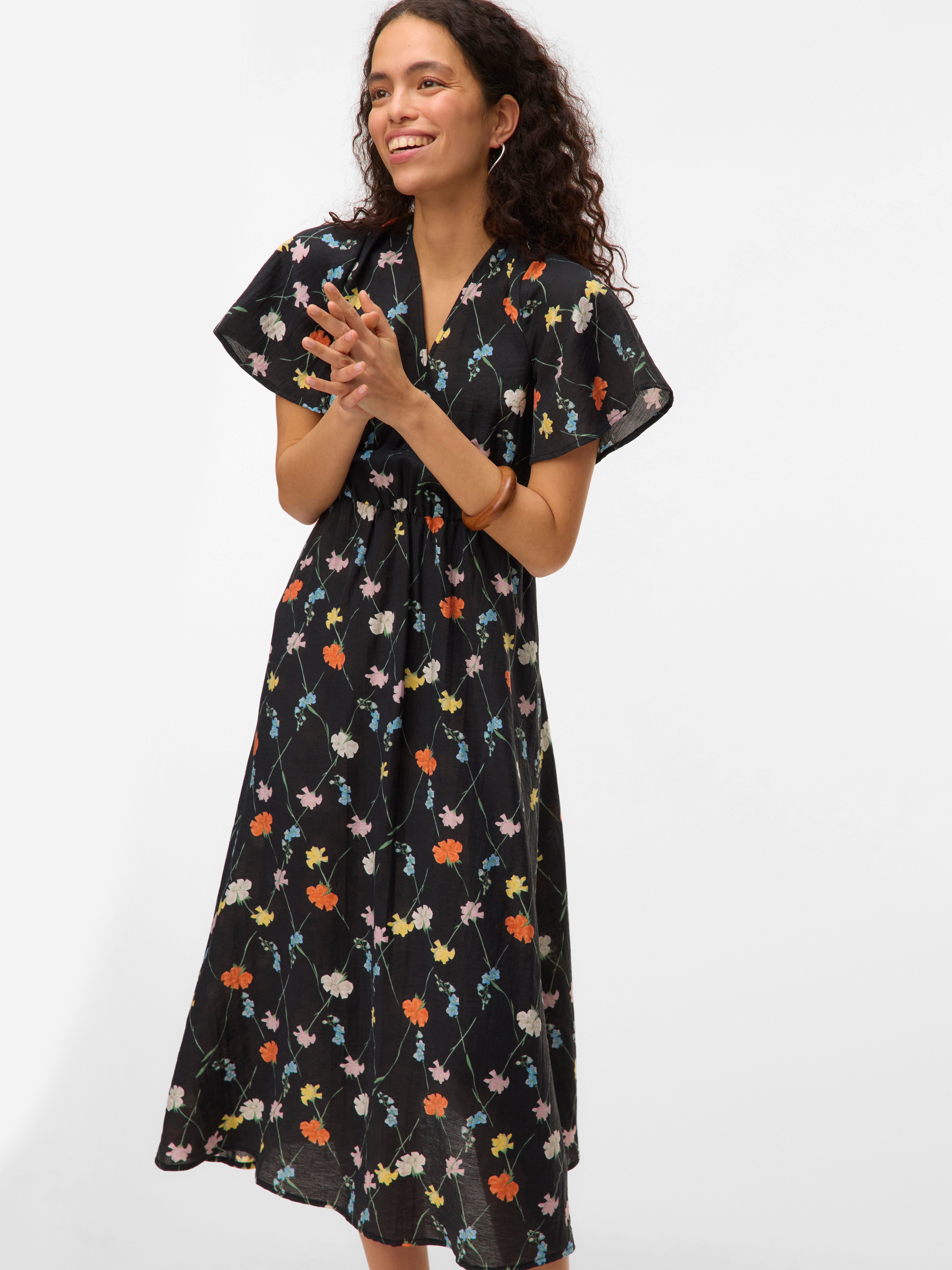 Vero Moda Zomerjurk VMFLORA OLGA SS 7/8 DRESS WVN GA