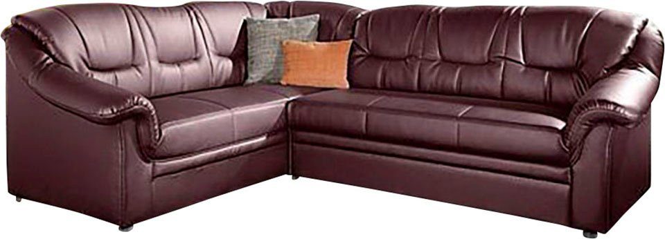 DOMO collection Hoekbank Montana, tijdloze rugsteppingen, comfortabele armleuningen, L-vorm