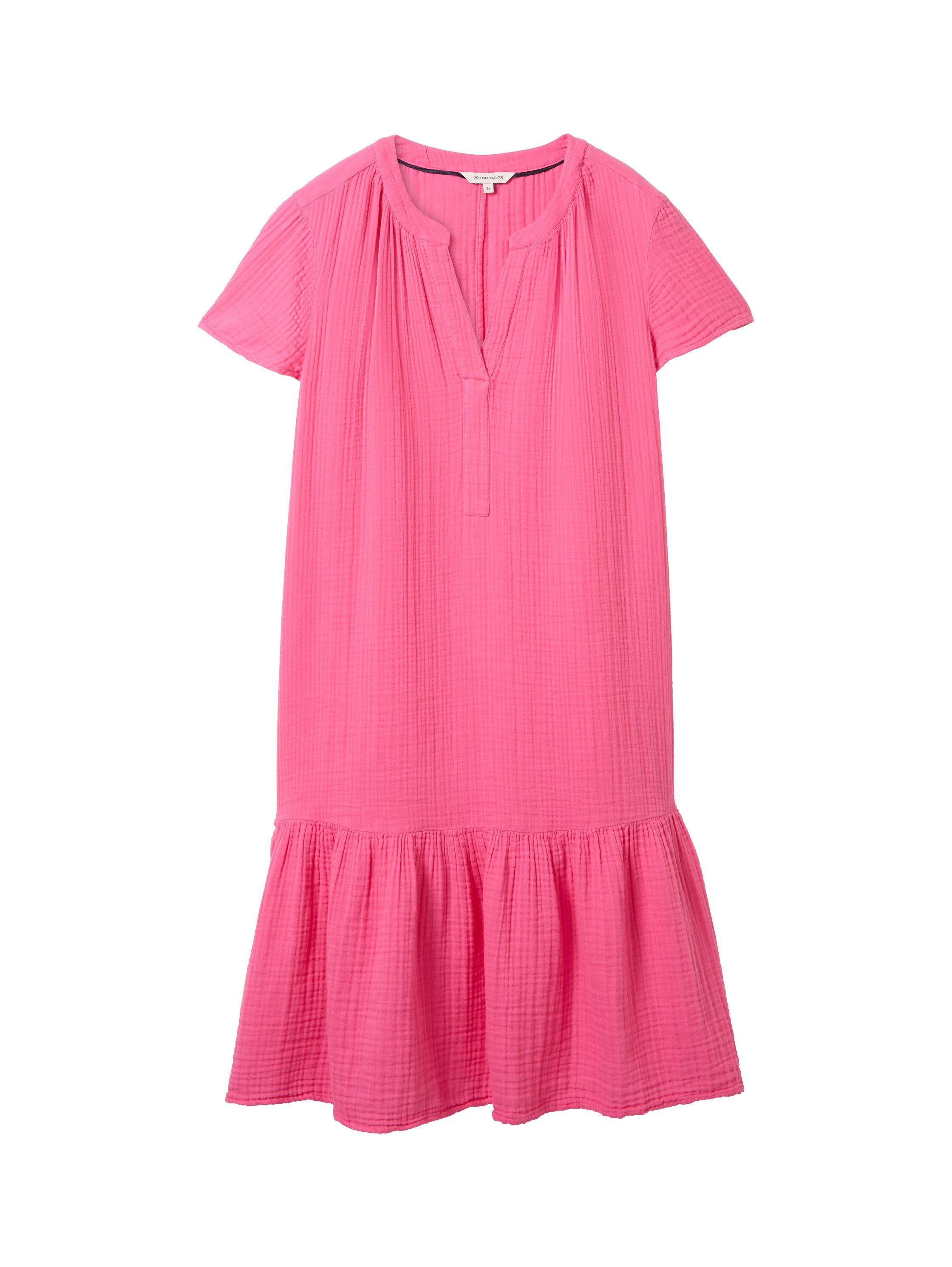 Tom Tailor Mini-jurk met lichte rimpeling - in crinkle-look