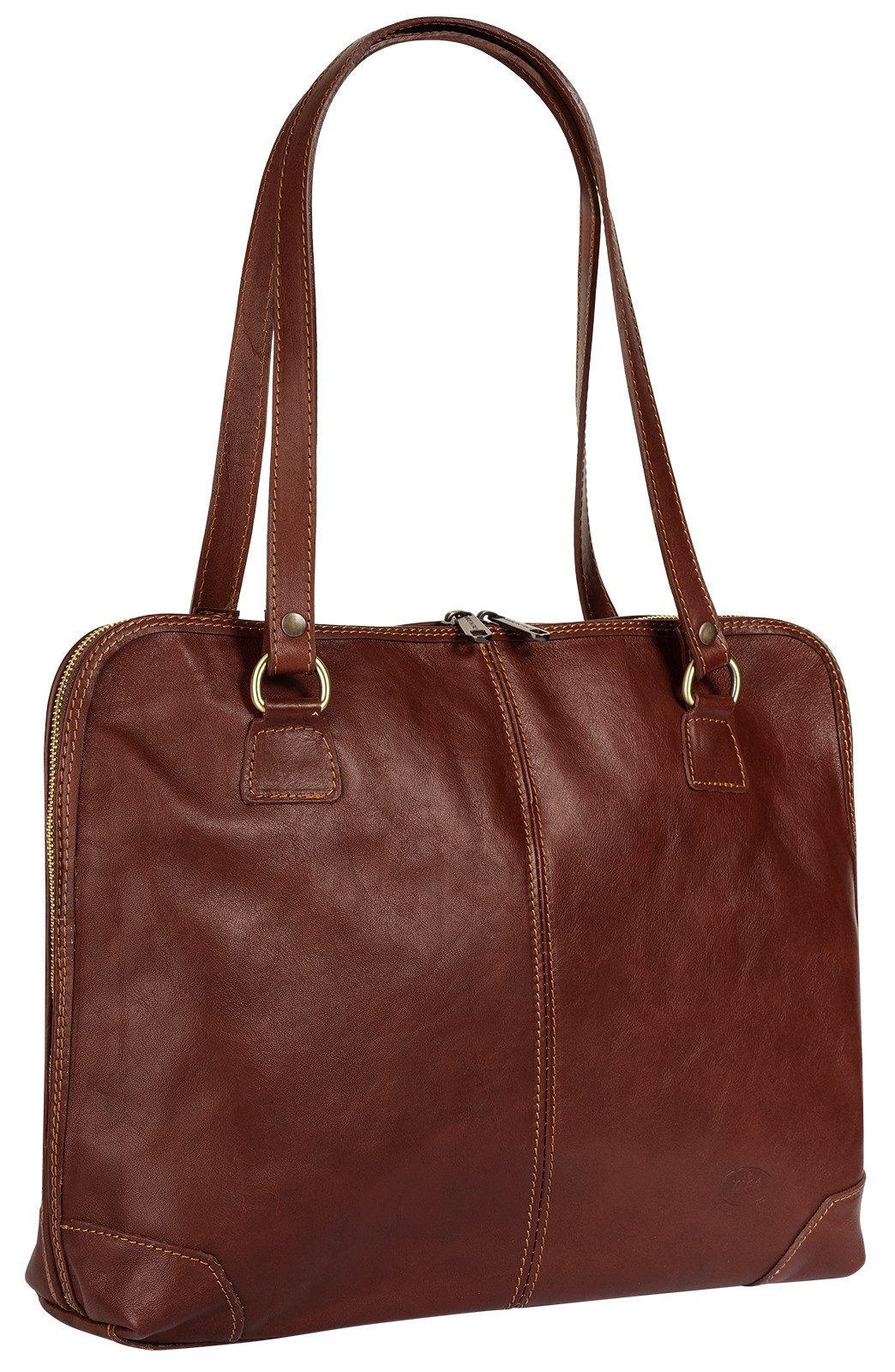 Piké Shopper echt leer, made in italy