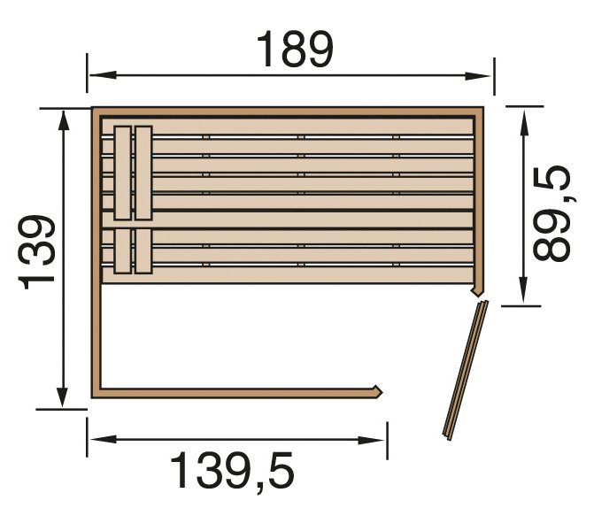 weka Sauna Valida hoek 1 4,5 kw bio-combikachel met externe bediening, raam