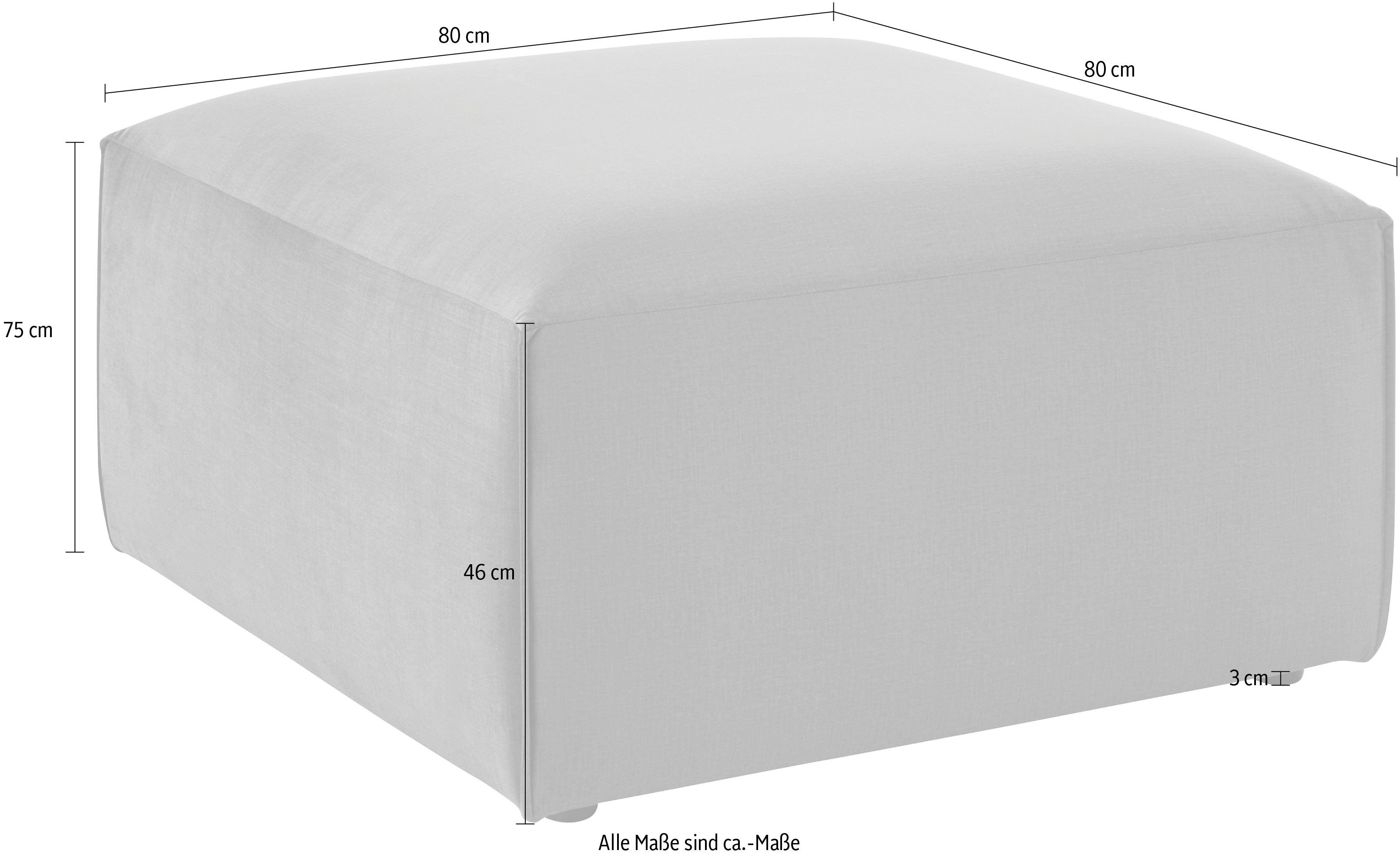 Home affaire Hocker Comfine Modulaire hocker om zelf samen te stellen, in 3 overtrekvarianten