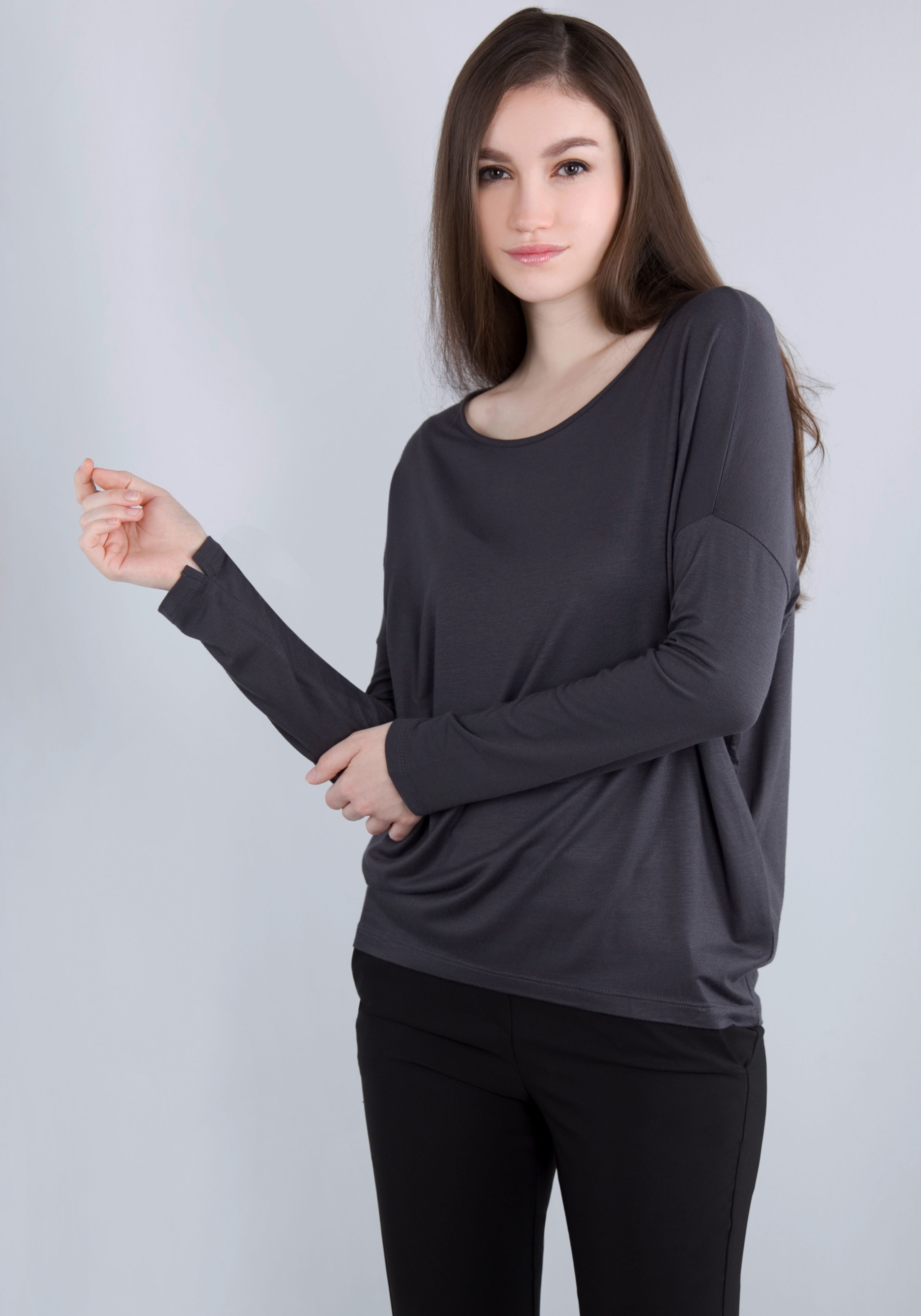 IMPERIAL Shirt met lange mouwen in casual "o-shape" vorm